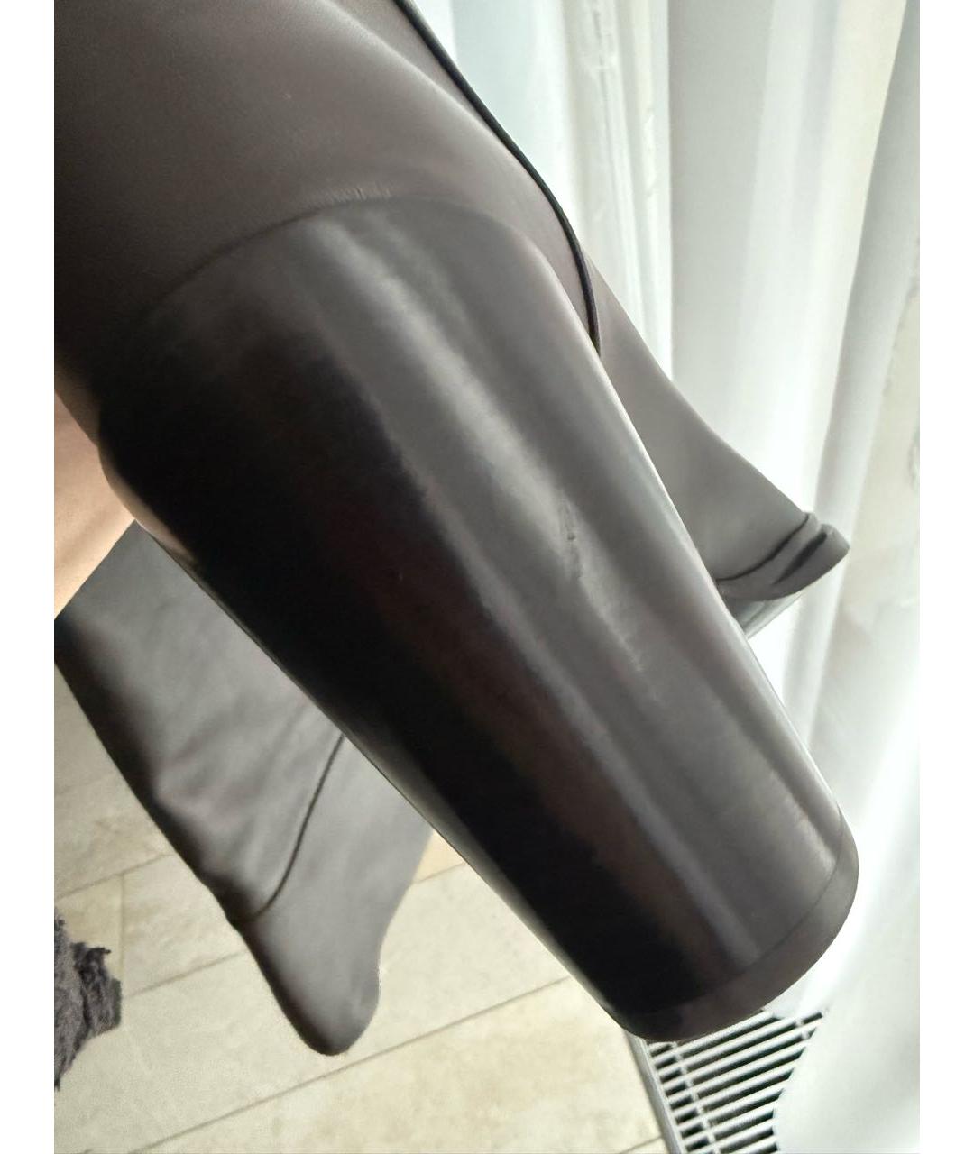 JIMMY CHOO Коричневые кожаные ботфорты, фото 6