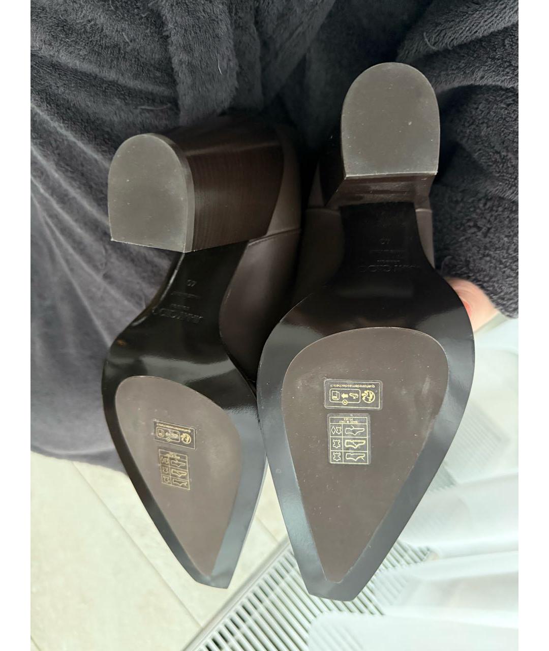 JIMMY CHOO Коричневые кожаные ботфорты, фото 5