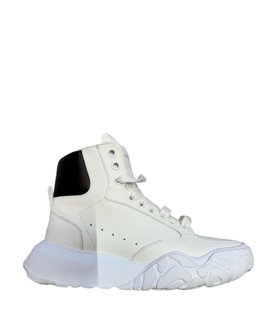 ALEXANDER MCQUEEN Белые кожаные кроссовки, фото 1