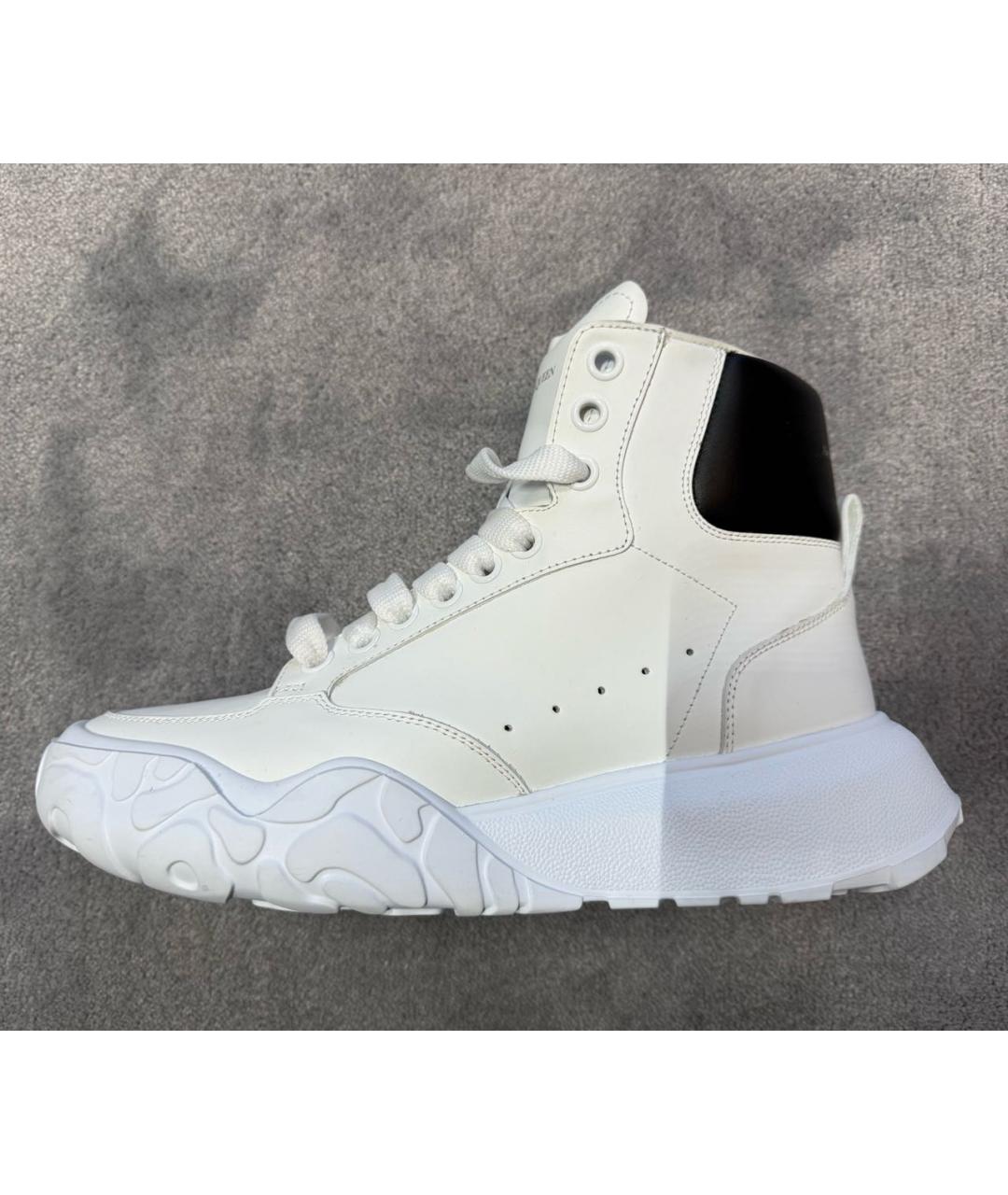 ALEXANDER MCQUEEN Белые кожаные кроссовки, фото 8