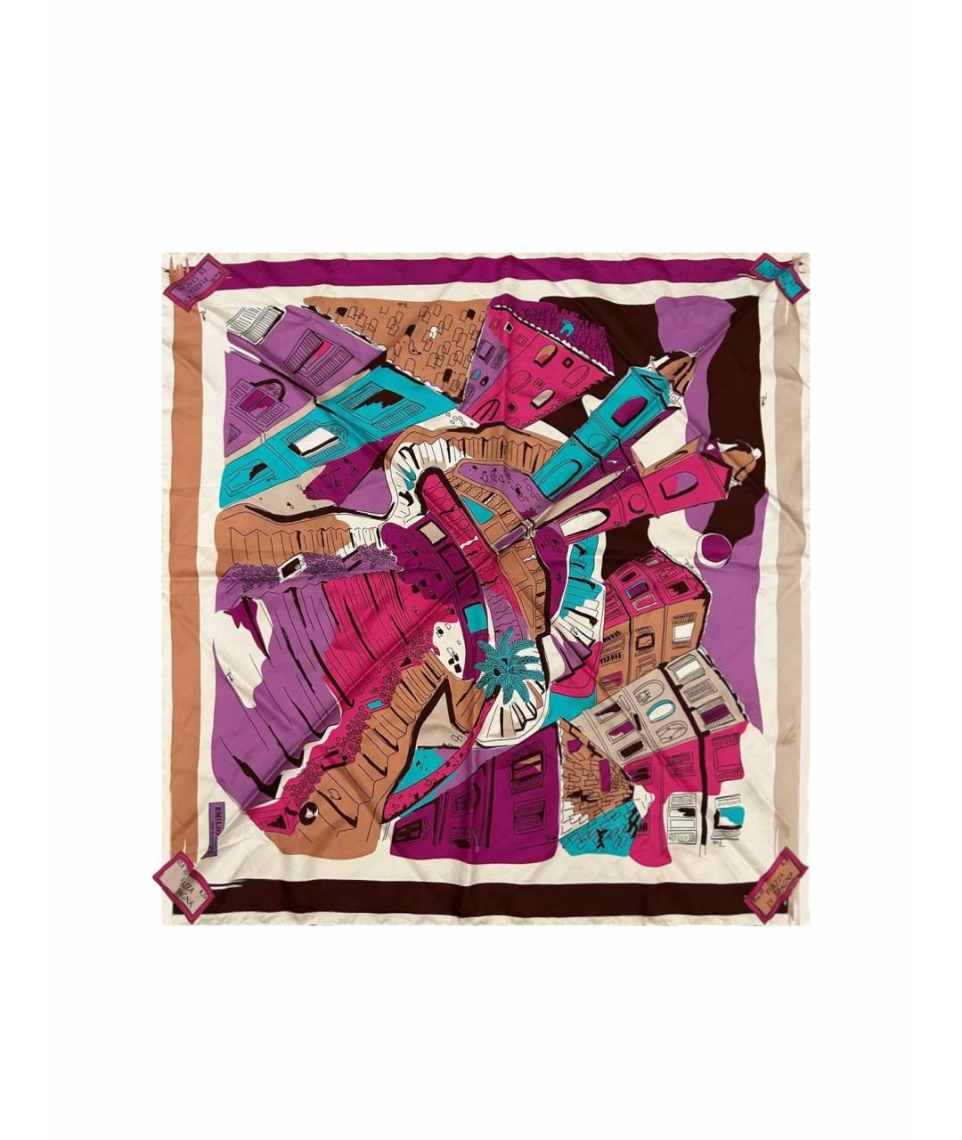 EMILIO PUCCI Мульти шелковый платок, фото 1