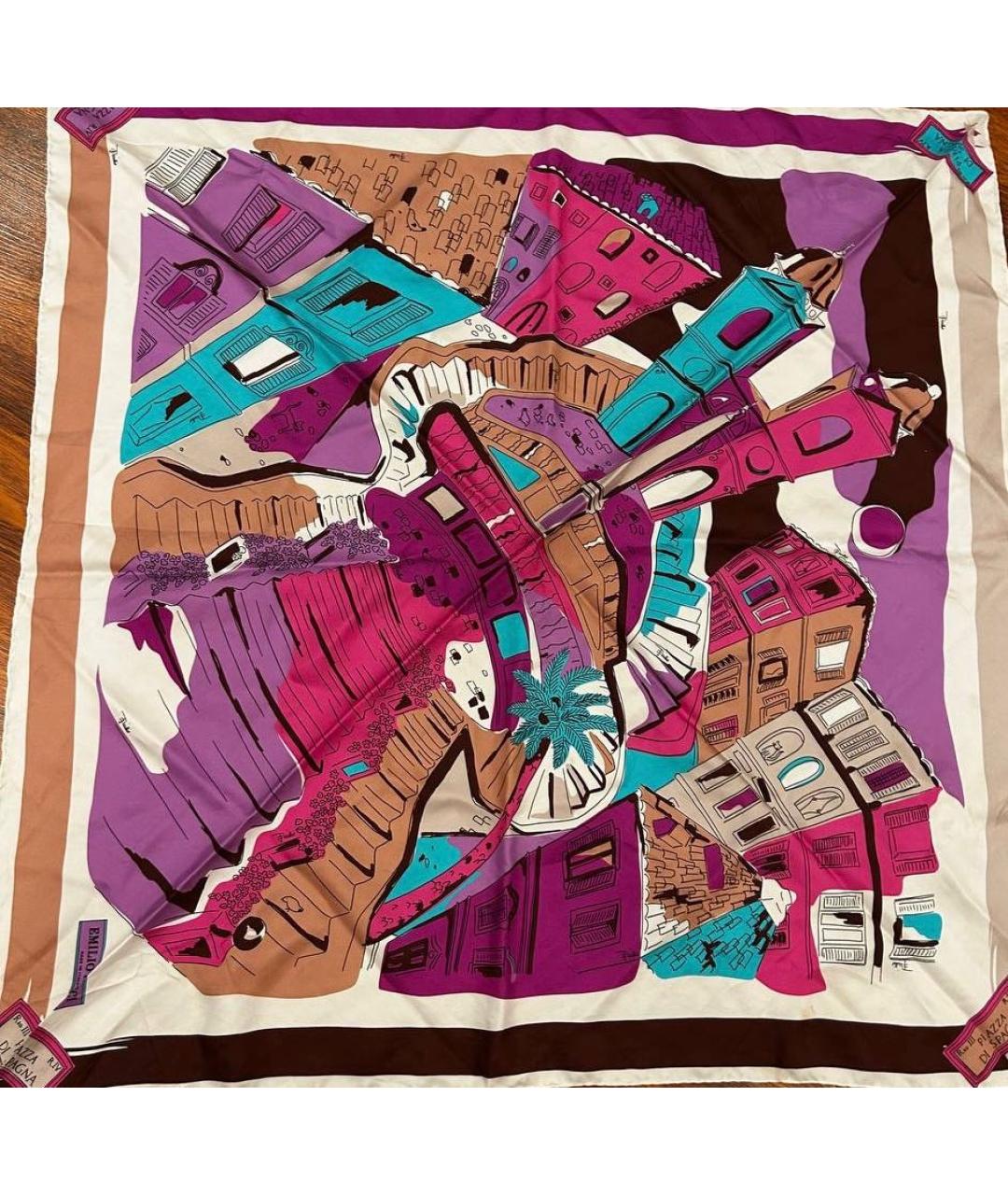 EMILIO PUCCI Мульти шелковый платок, фото 2