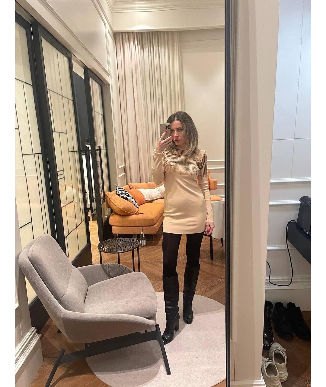 DAVID KOMA Бежевое вечернее платье, фото 6