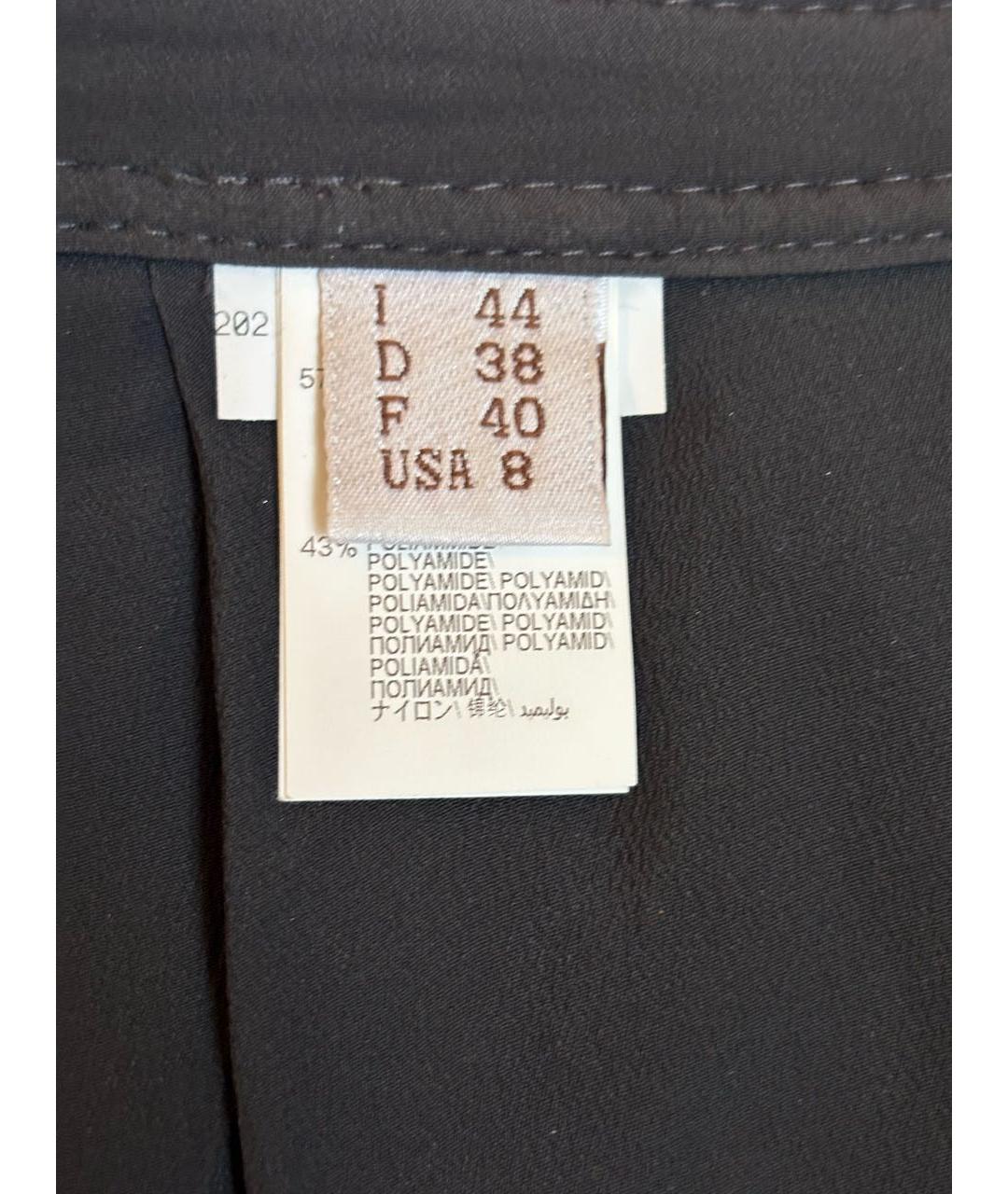 BRUNELLO CUCINELLI Серебряная ацетатная юбка макси, фото 5