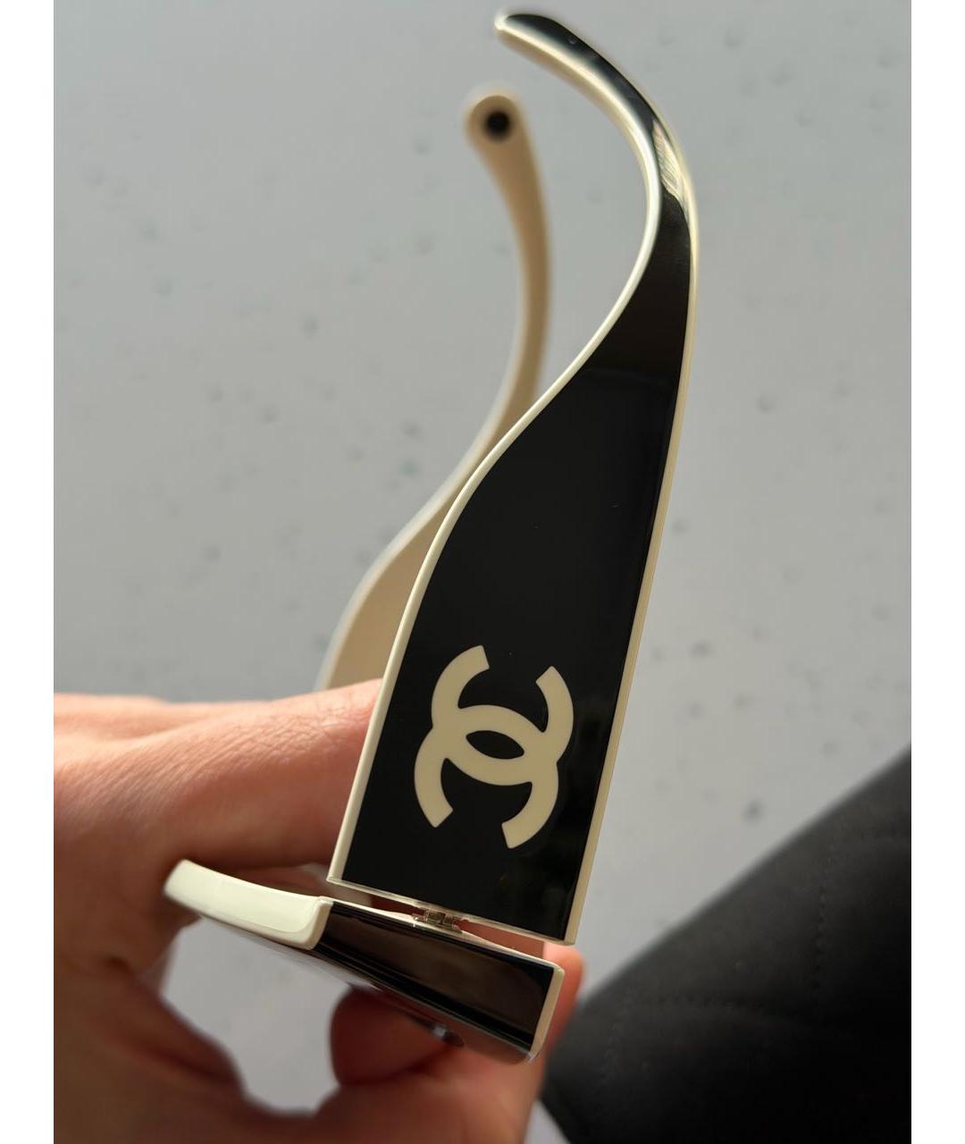 CHANEL Черные пластиковые солнцезащитные очки, фото 3