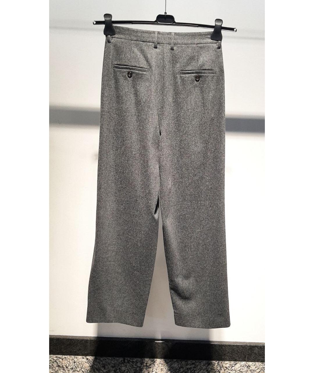 'S MAX MARA Серые прямые брюки, фото 2