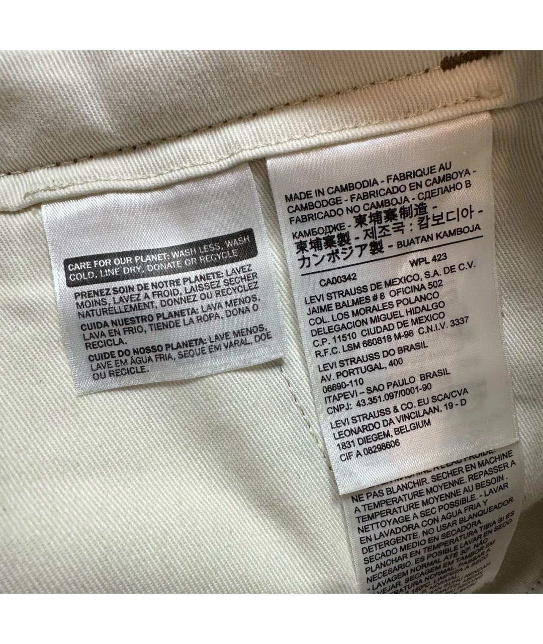 LEVI'S Коричневые хлопковые повседневные брюки, фото 6