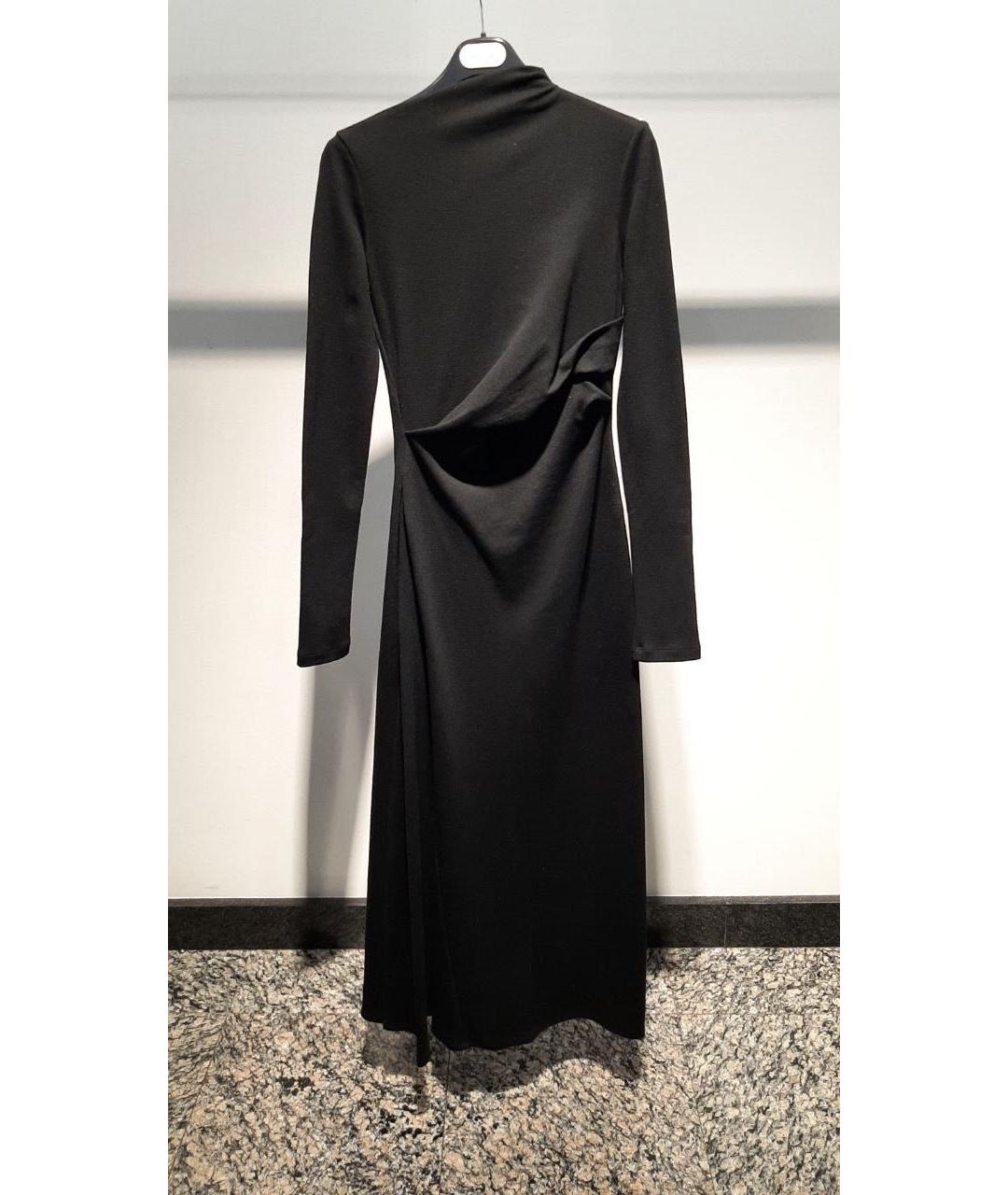 SPORTMAX Черное шерстяное повседневное платье, фото 2