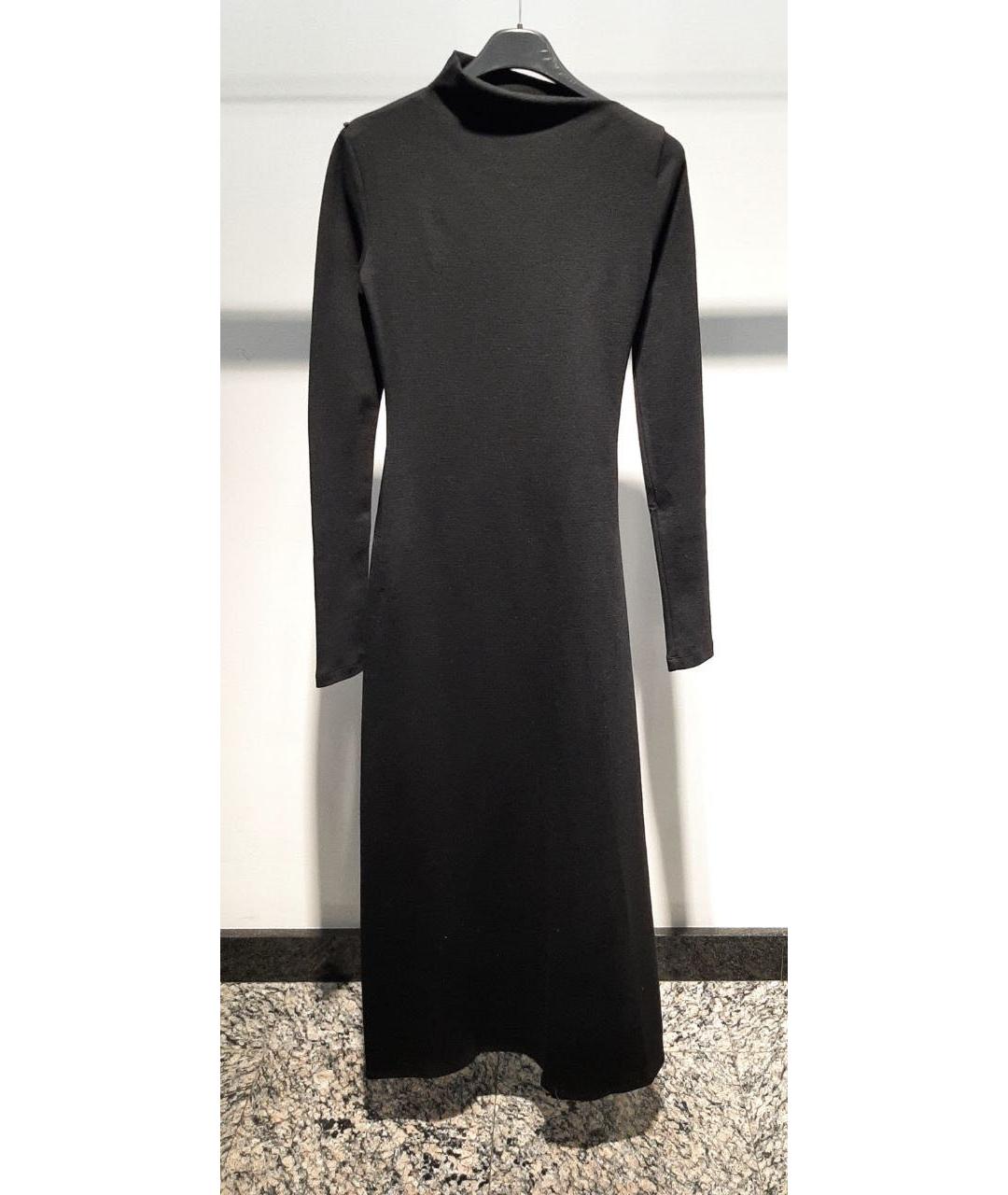 SPORTMAX Черное шерстяное повседневное платье, фото 3