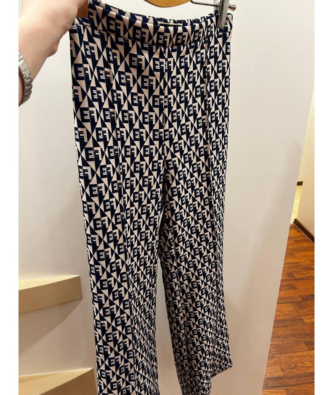 ELISABETTA FRANCHI Мульти брюки узкие, фото 4