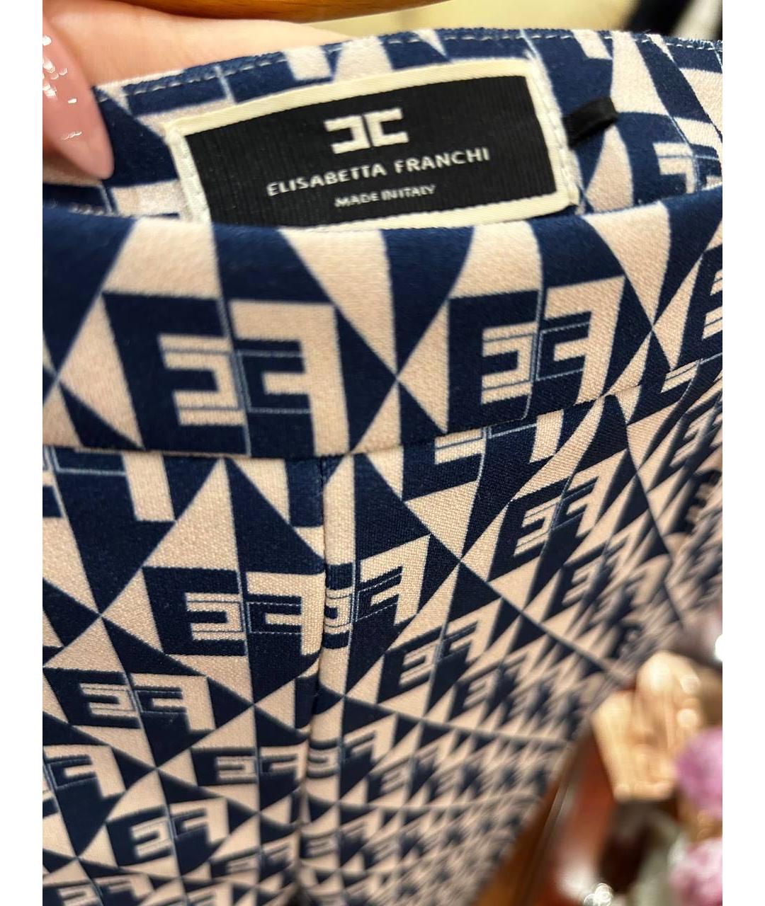 ELISABETTA FRANCHI Мульти брюки узкие, фото 2