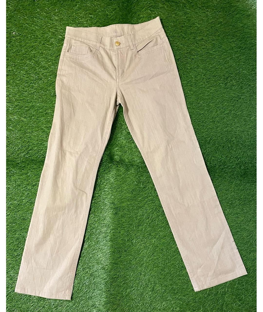 LORO PIANA Бежевые хлопковые джинсы, фото 8