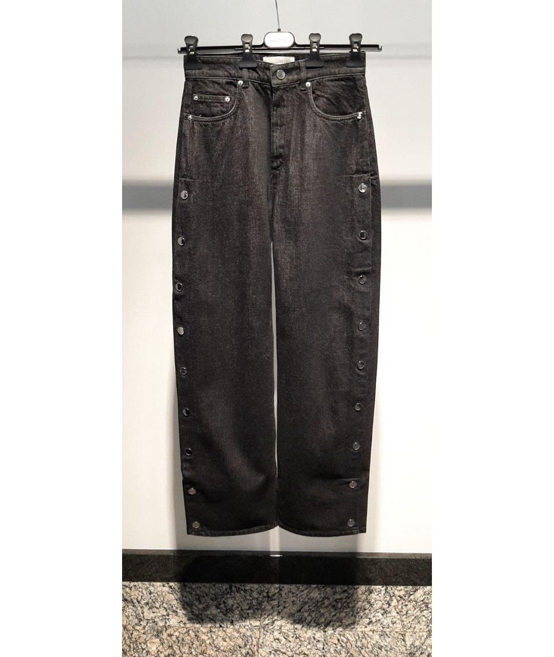 SPORTMAX Черные хлопковые прямые джинсы, фото 2