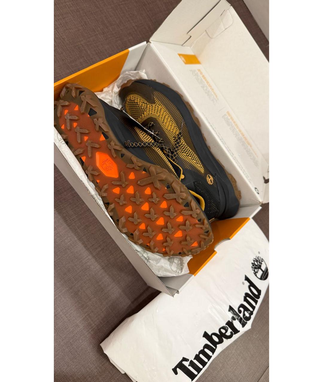 TIMBERLAND Коричневые текстильные низкие кроссовки / кеды, фото 3