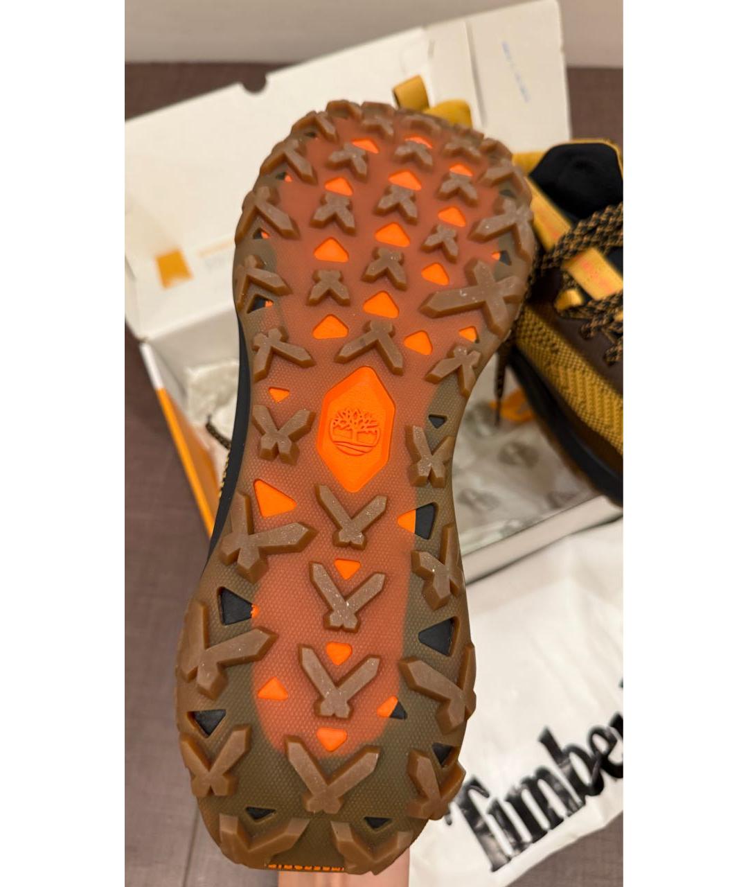 TIMBERLAND Коричневые текстильные низкие кроссовки / кеды, фото 4