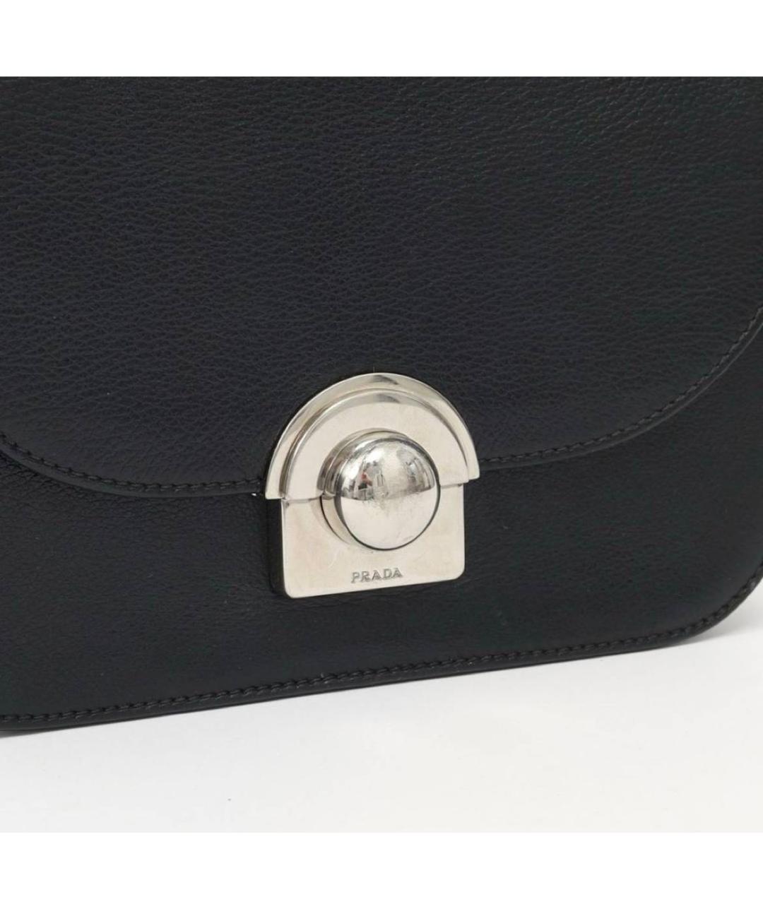 PRADA Черная кожаная сумка через плечо, фото 2