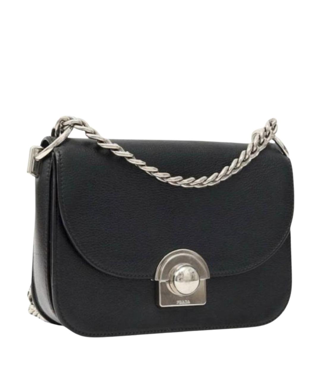 PRADA Черная кожаная сумка через плечо, фото 1