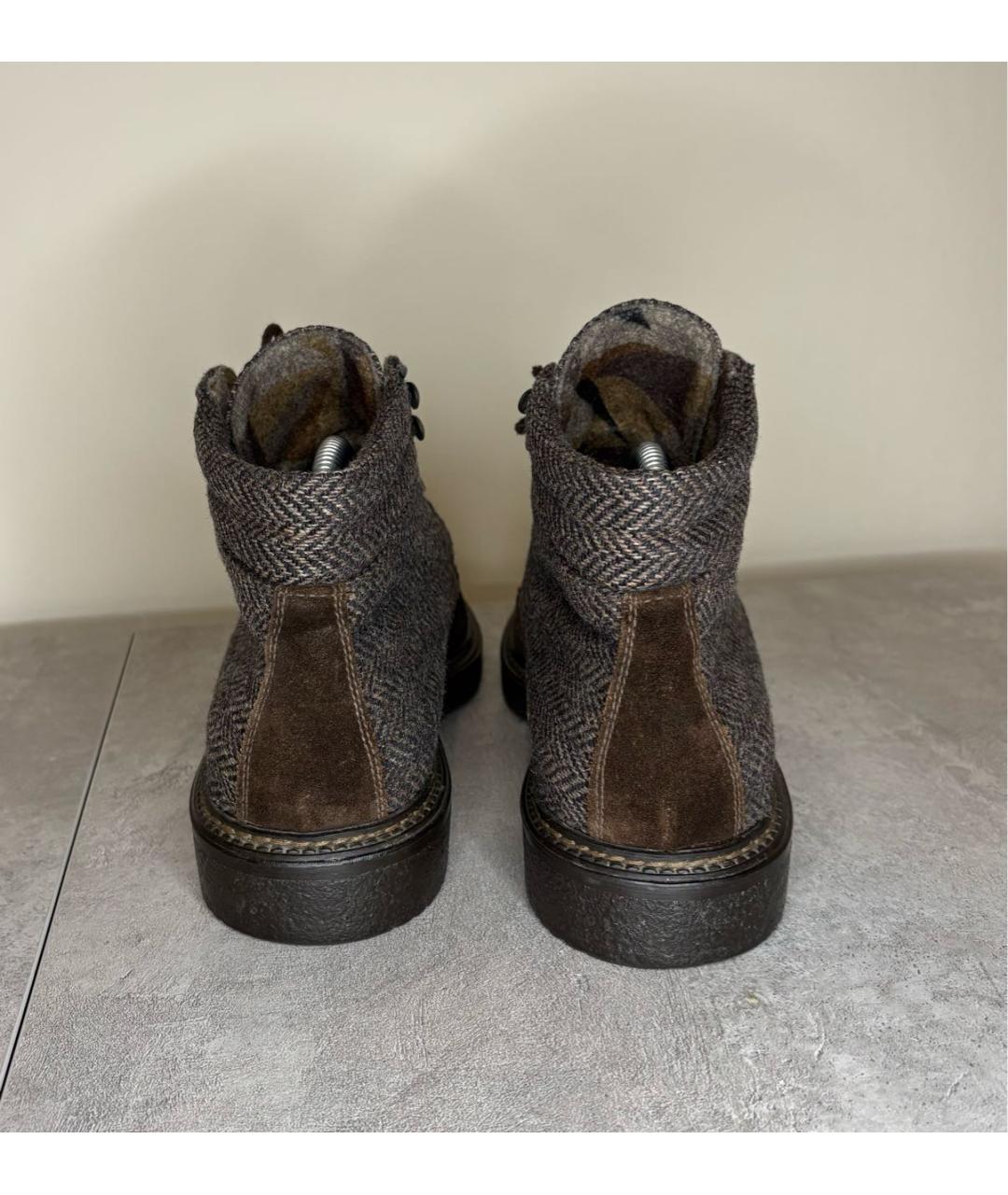 DOUCAL'S Коричневые текстильные высокие ботинки, фото 6