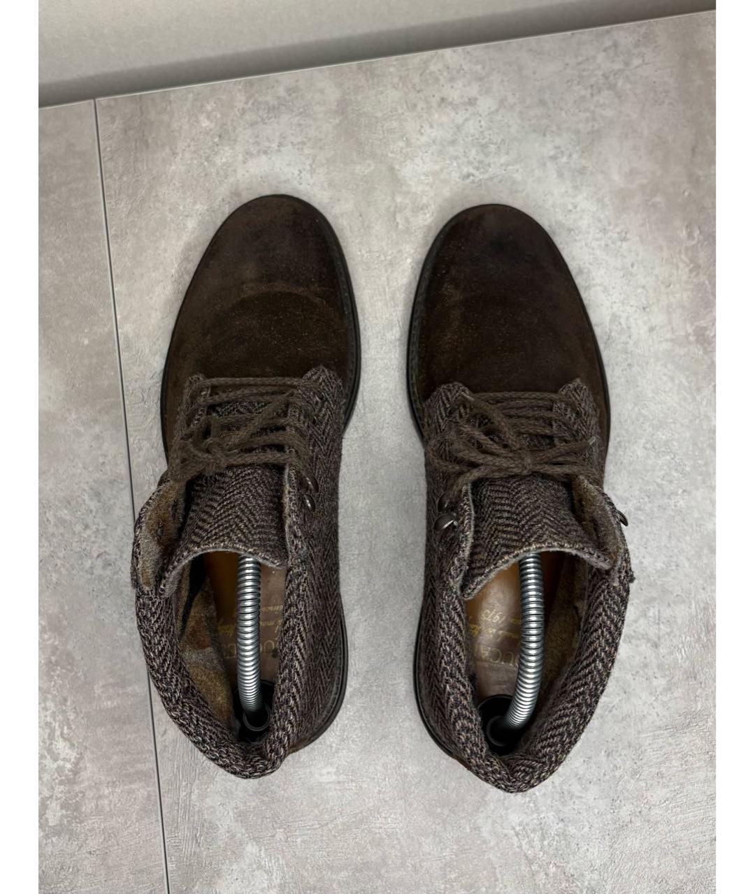 DOUCAL'S Коричневые текстильные высокие ботинки, фото 4