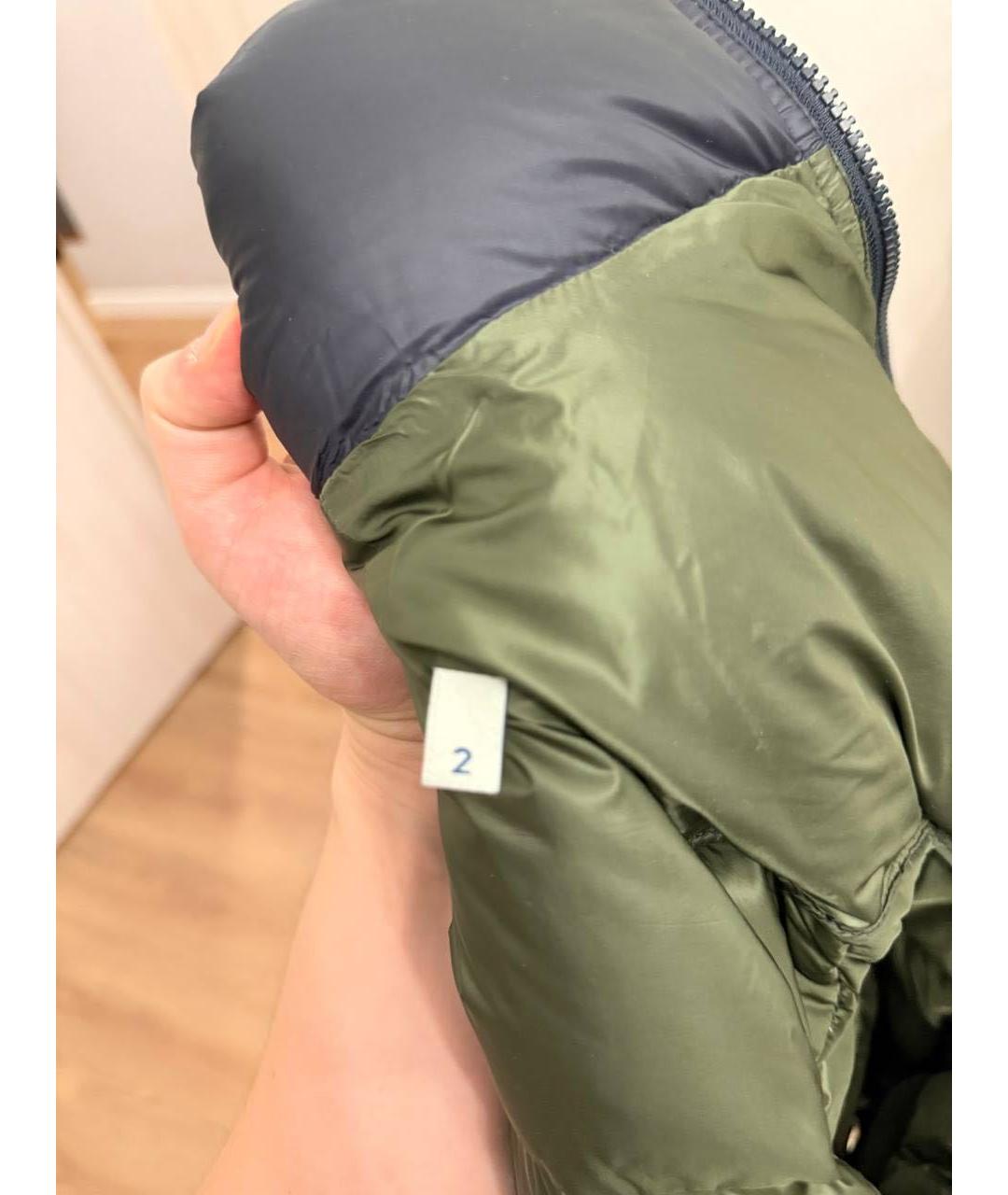 MONCLER Темно-синий синтетический пуховик, фото 8