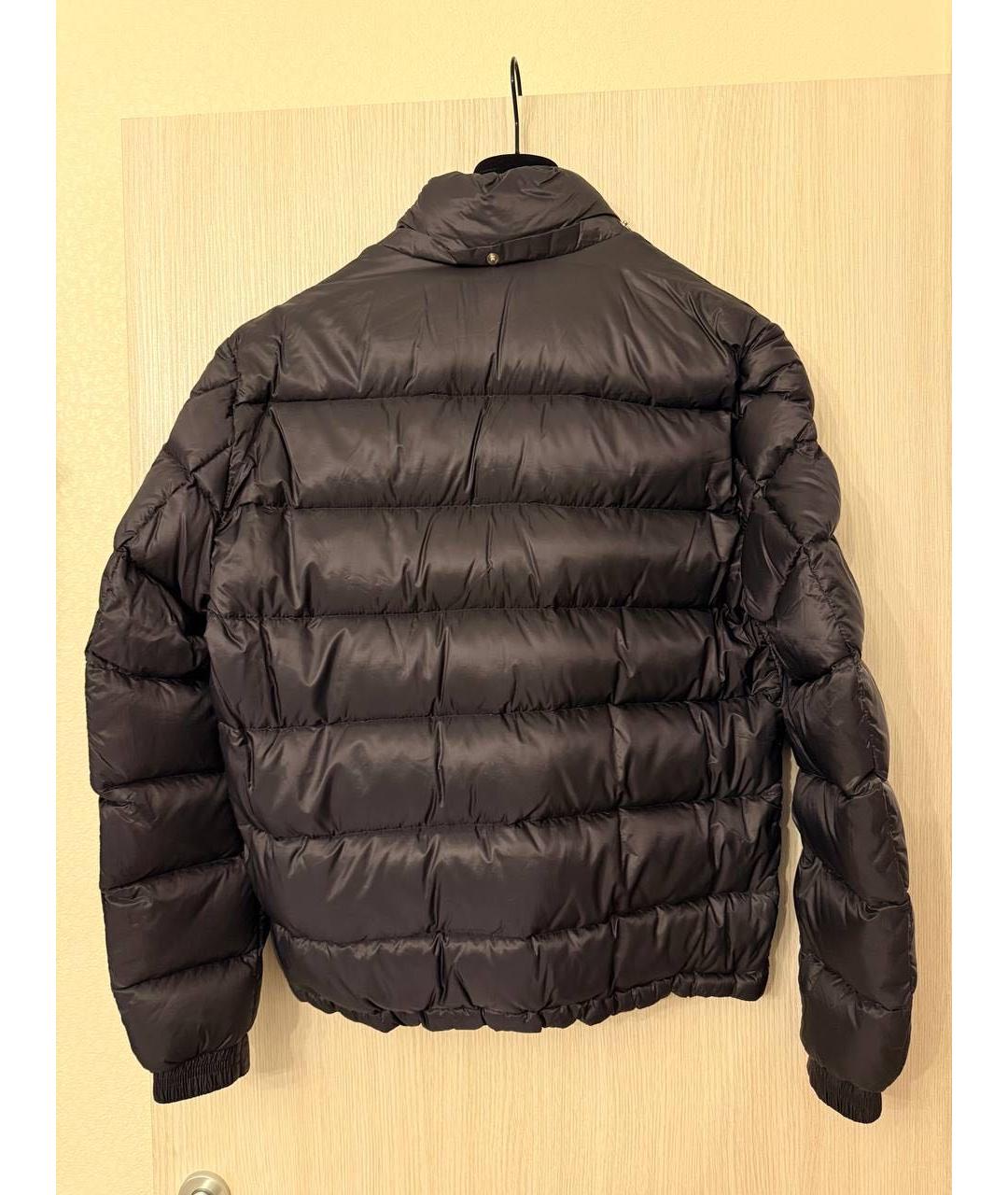 MONCLER Темно-синий синтетический пуховик, фото 2