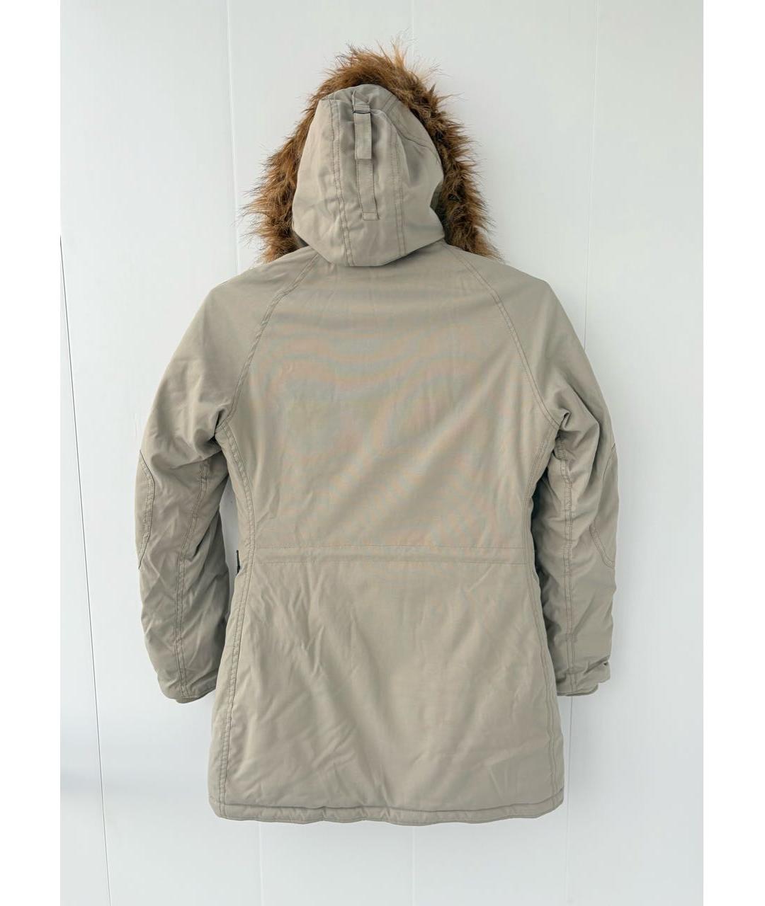 ALPHA INDUSTRIES Бежевая хлопко-эластановая парка, фото 2