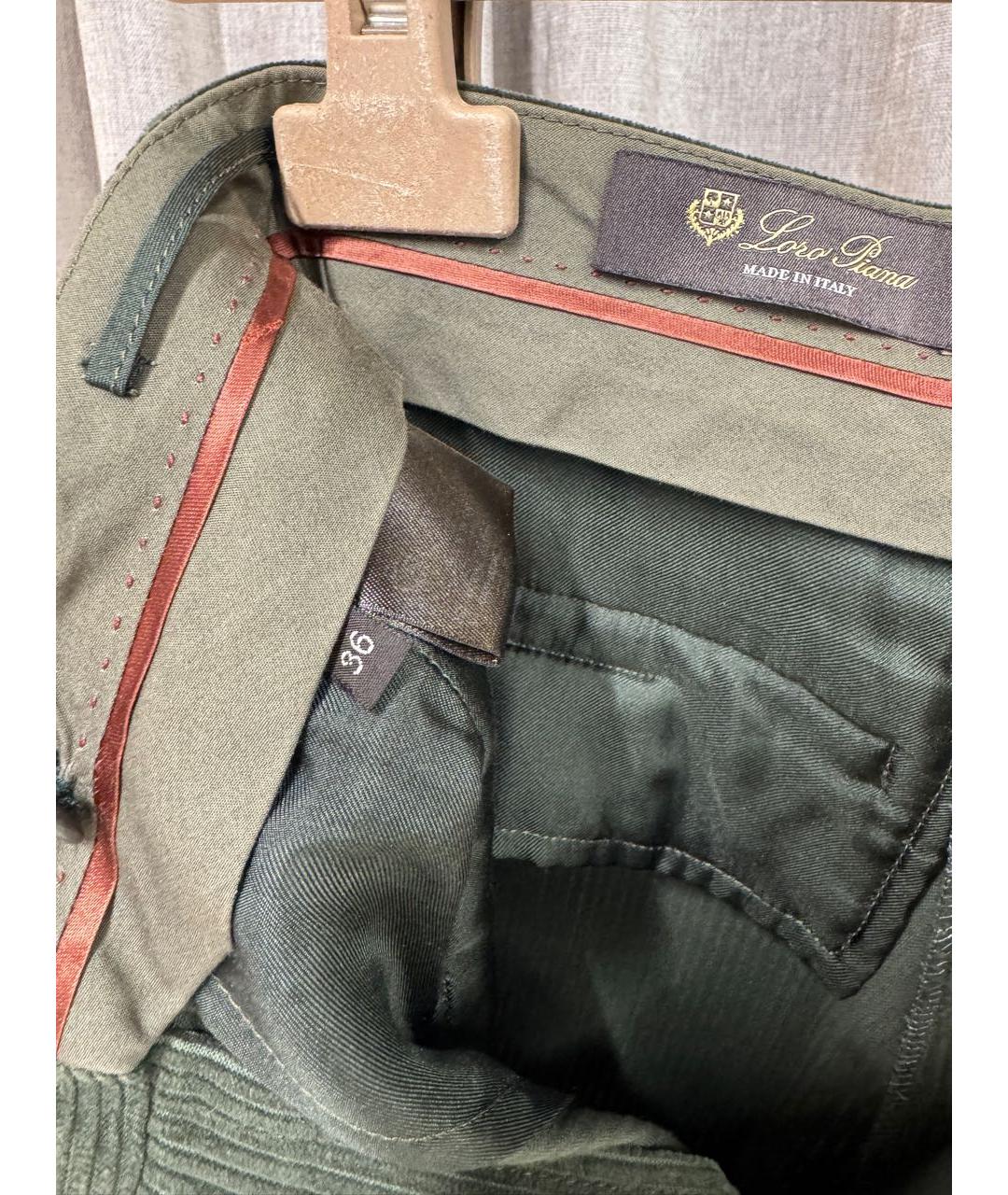 LORO PIANA Хаки хлопковый костюм с брюками, фото 4