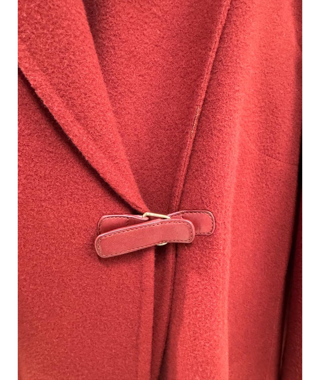 HERMES Бордовое кашемировое пальто, фото 4