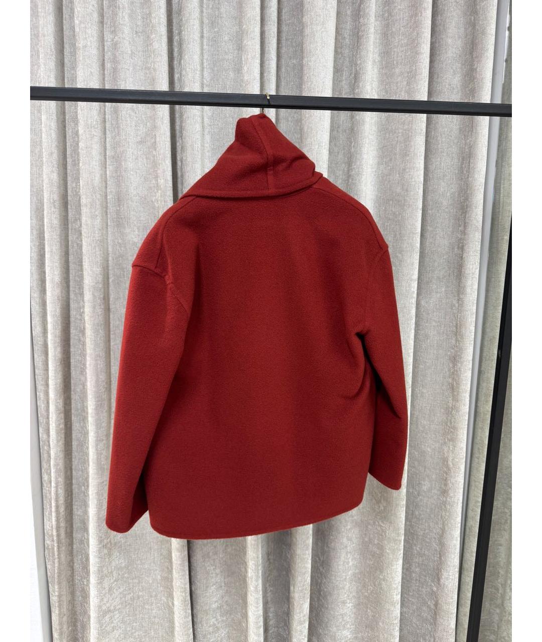 HERMES Бордовое кашемировое пальто, фото 2