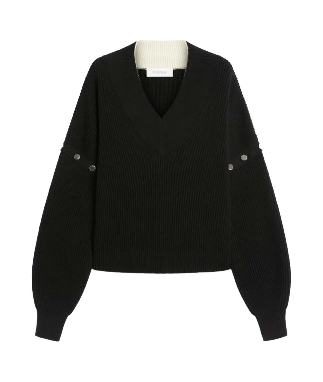 SPORTMAX Черный шерстяной джемпер / свитер, фото 1