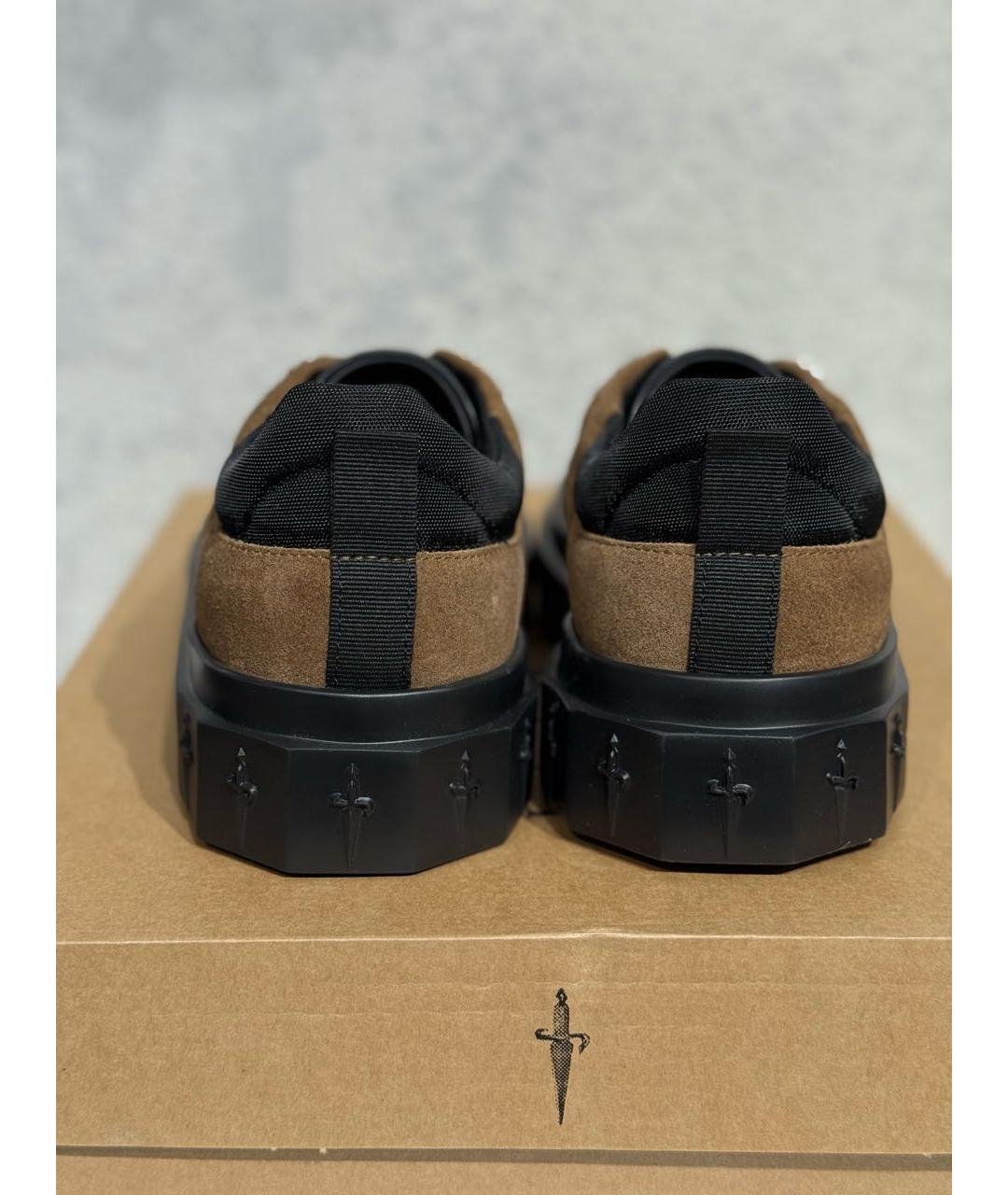 CESARE PACIOTTI Горчичные замшевые низкие кроссовки / кеды, фото 3