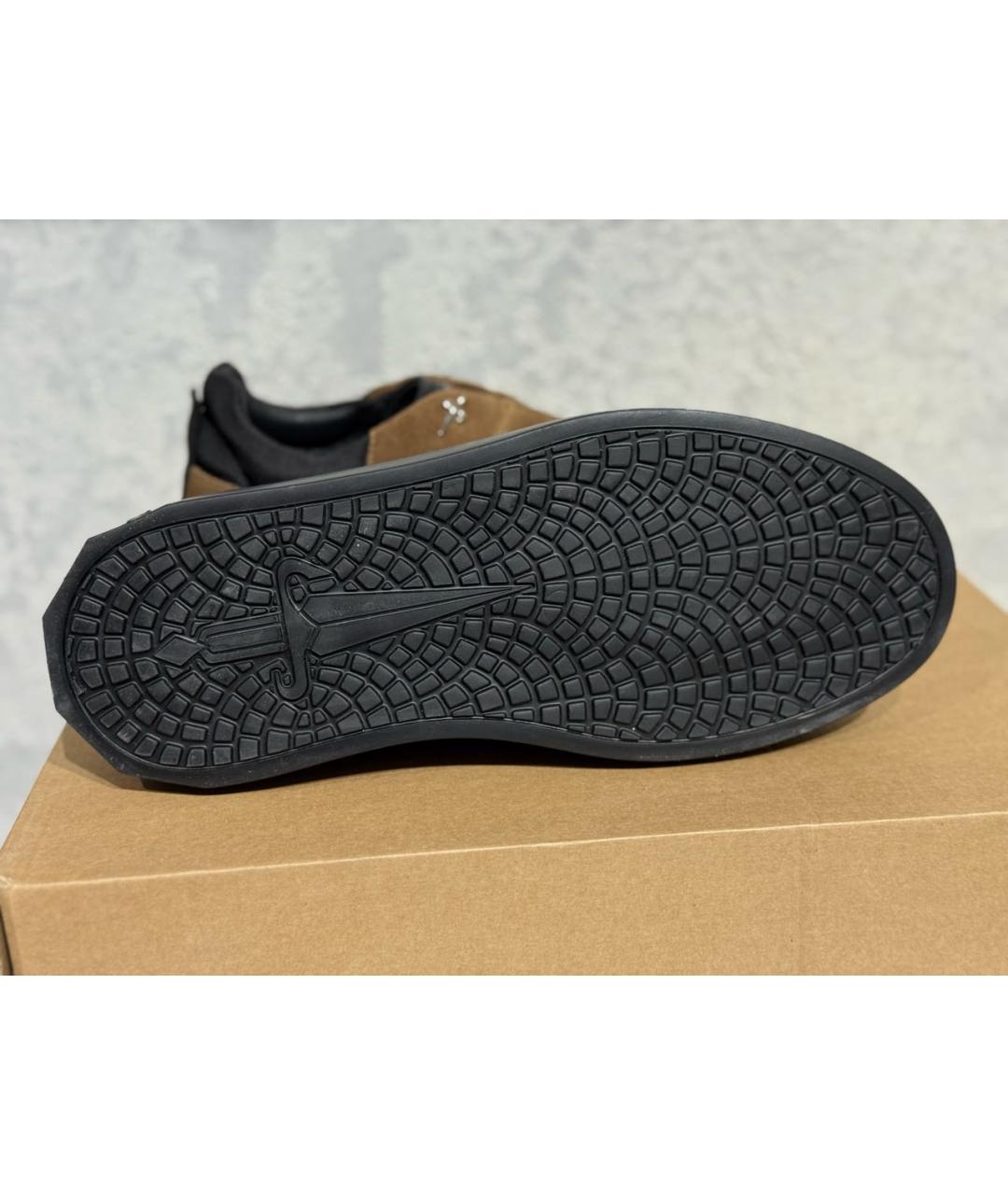 CESARE PACIOTTI Горчичные замшевые низкие кроссовки / кеды, фото 5