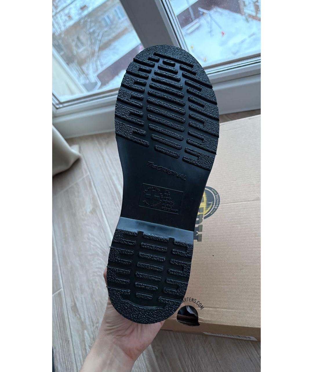 DR. MARTENS Серые кожаные низкие ботинки, фото 6