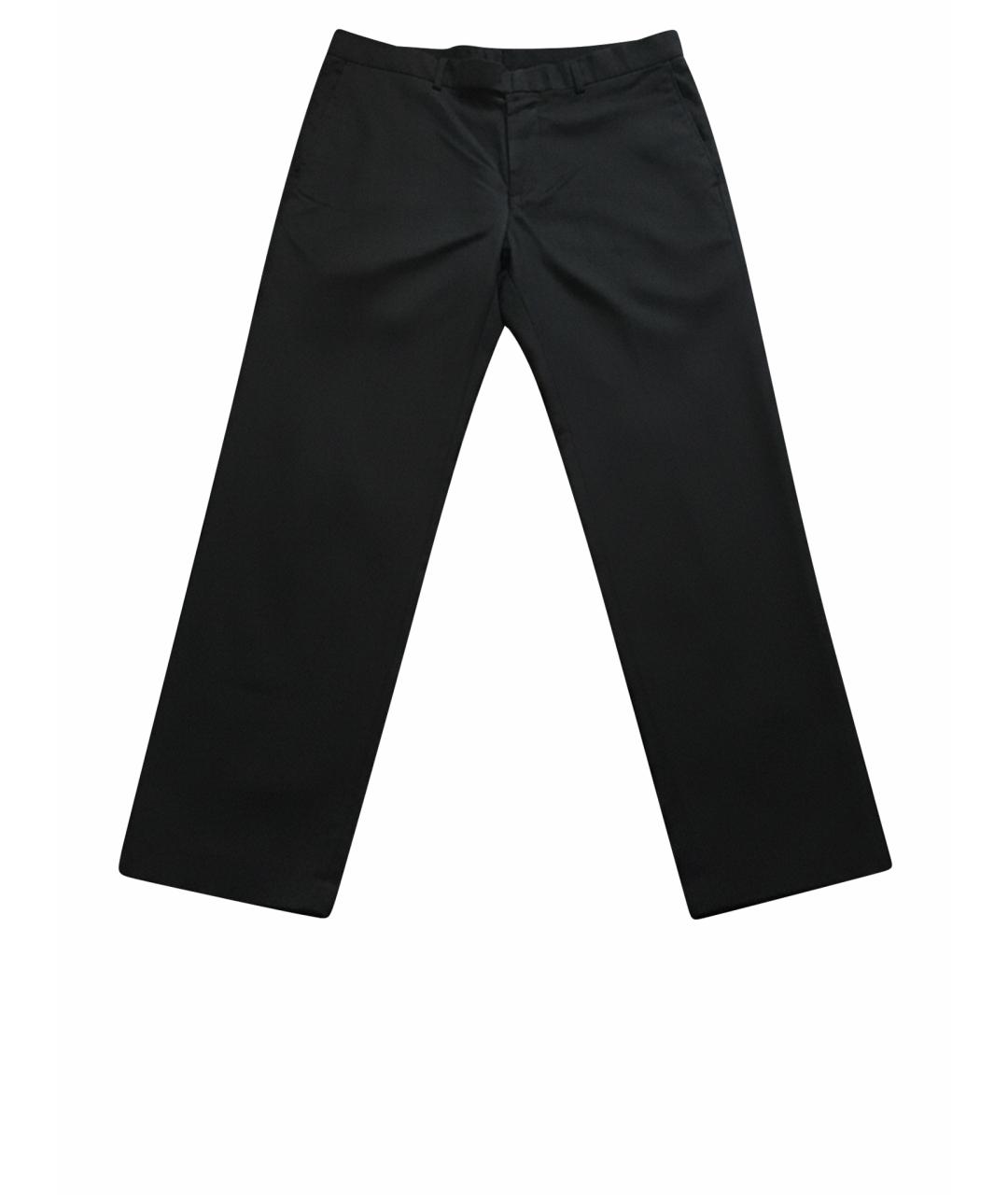 HUGO BOSS Серые шерстяные прямые брюки, фото 1