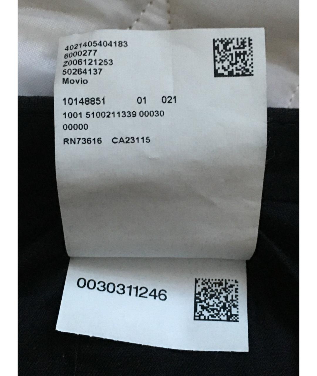 HUGO BOSS Серые шерстяные прямые брюки, фото 6