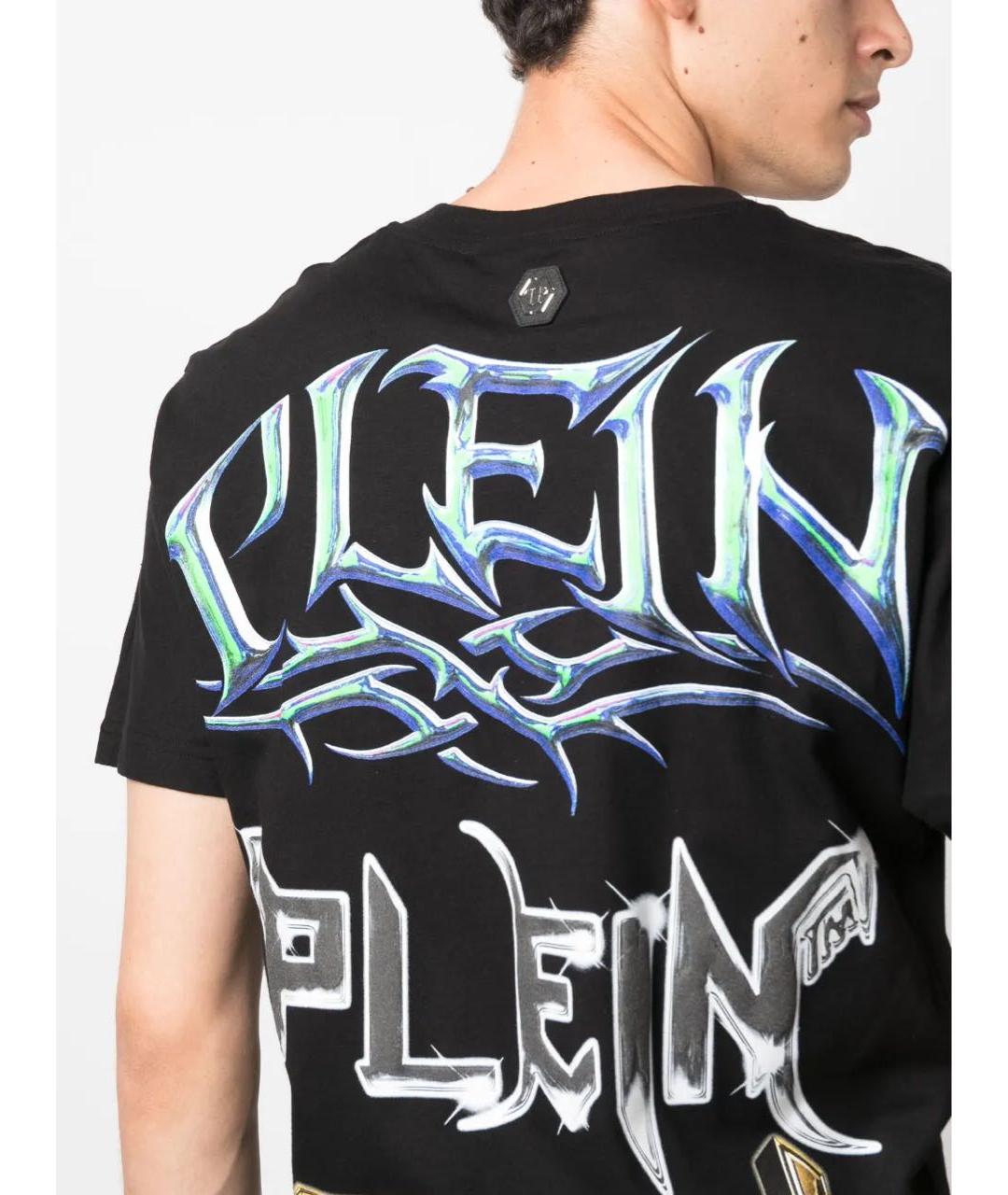 PHILIPP PLEIN Черная хлопковая футболка, фото 4