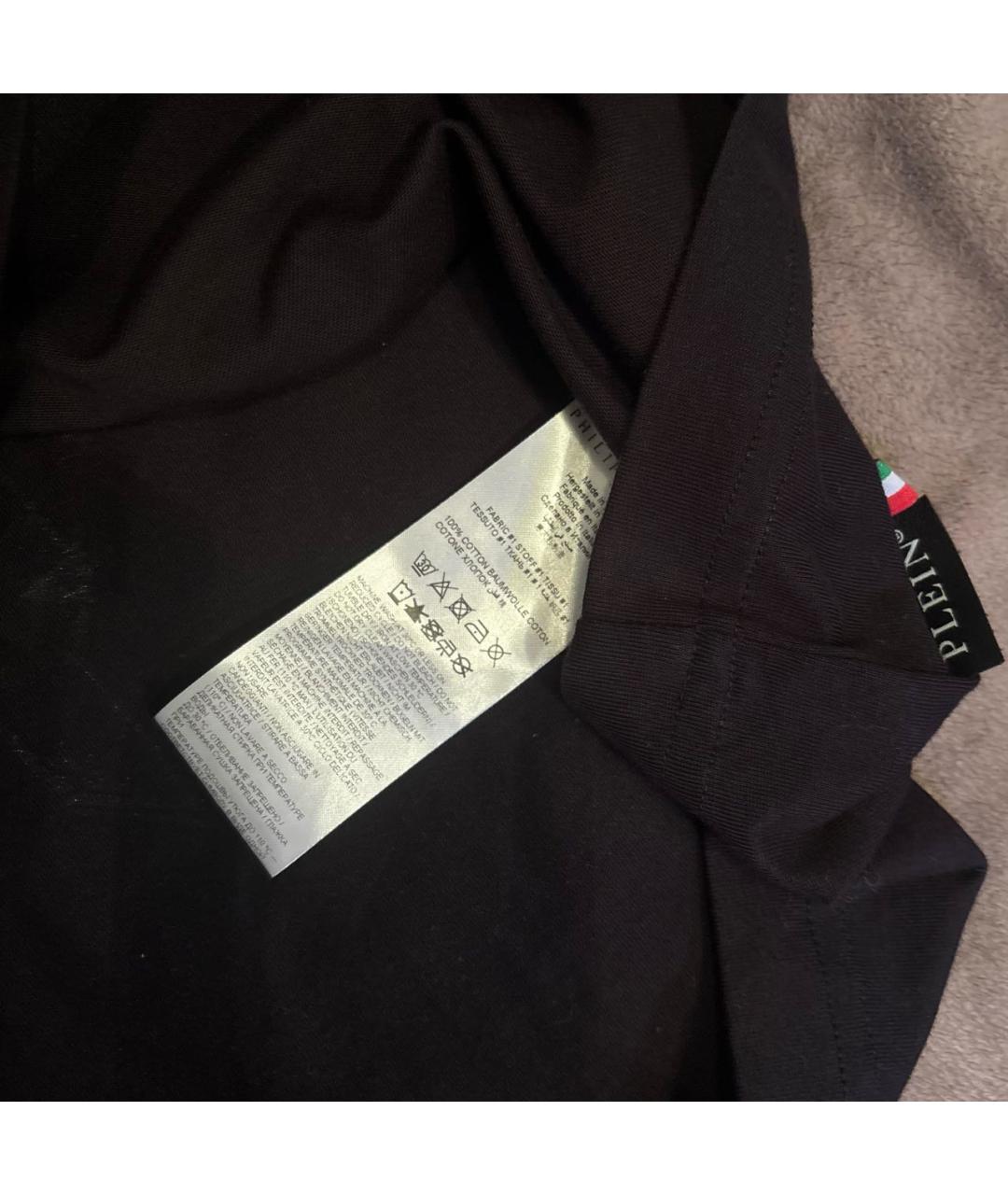 PHILIPP PLEIN Черная хлопковая футболка, фото 5