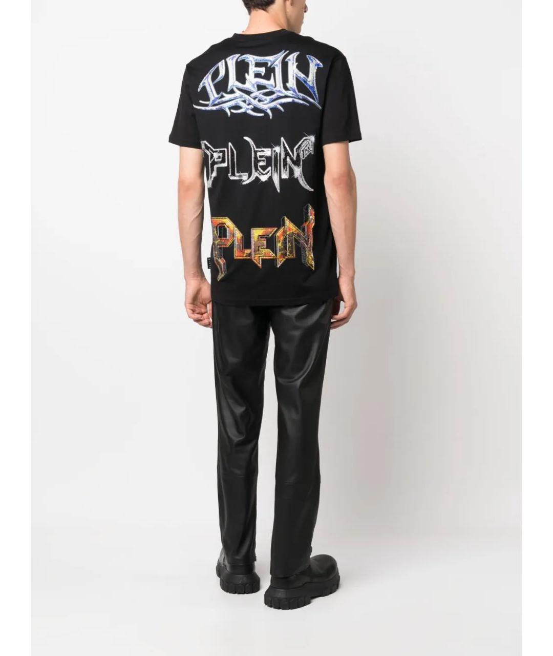 PHILIPP PLEIN Черная хлопковая футболка, фото 6