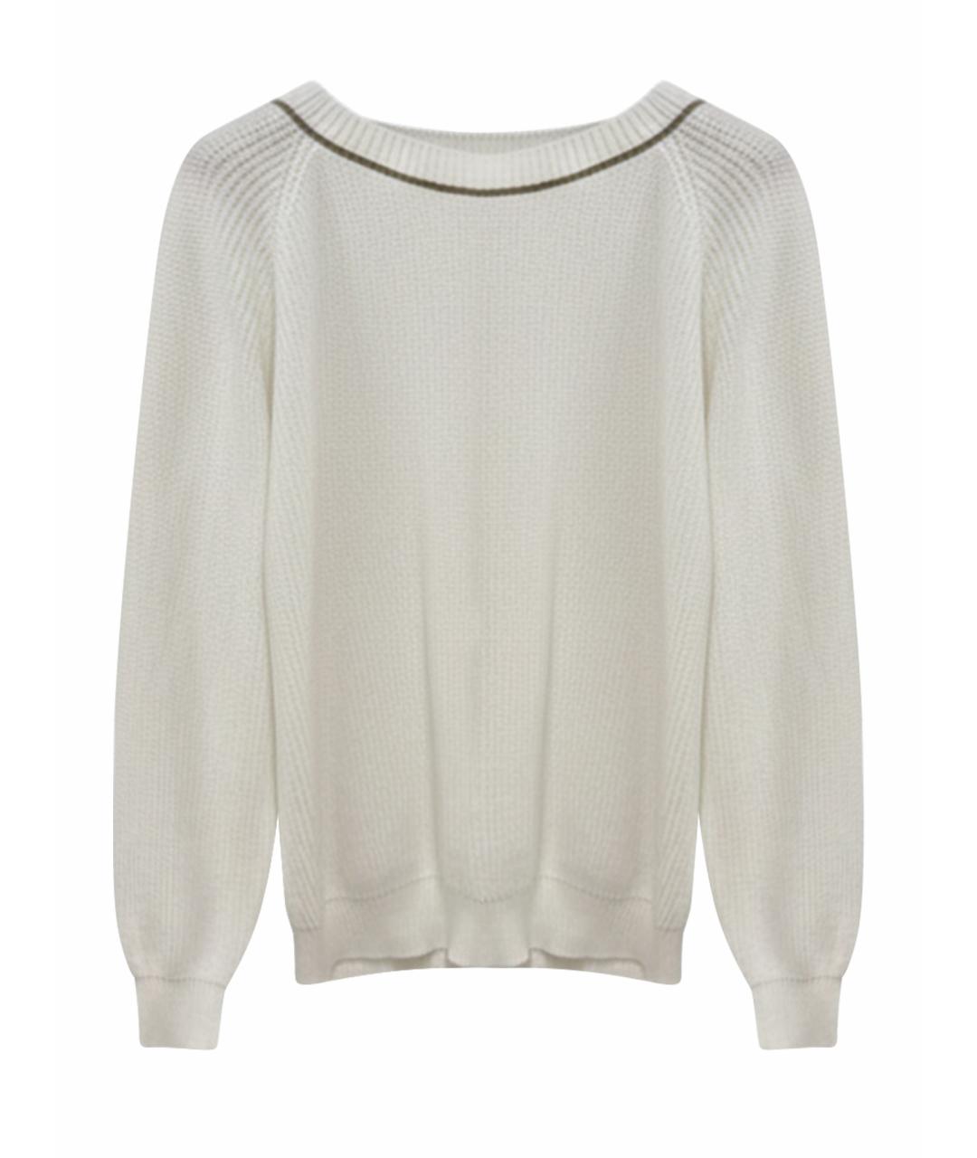 BRUNELLO CUCINELLI Белый хлопковый джемпер / свитер, фото 1