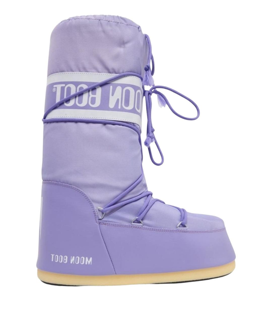 MOON BOOT Фиолетовые текстильные ботинки, фото 1