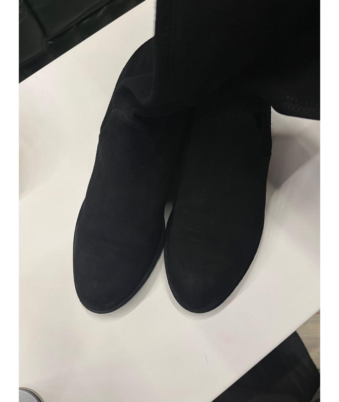 STUART WEITZMAN Черные замшевые ботфорты, фото 3