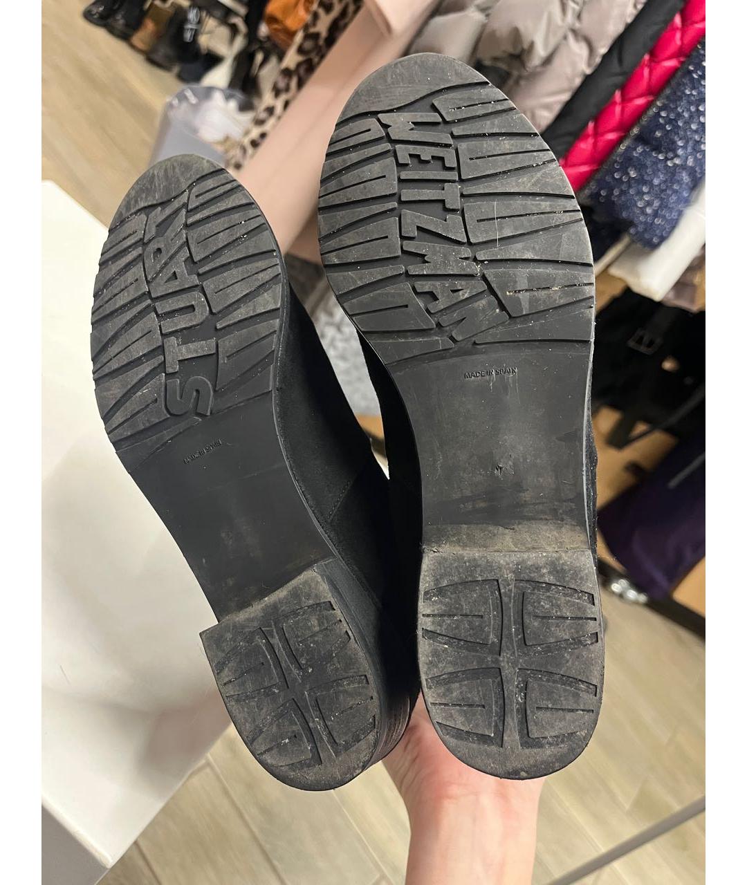 STUART WEITZMAN Черные замшевые ботфорты, фото 5