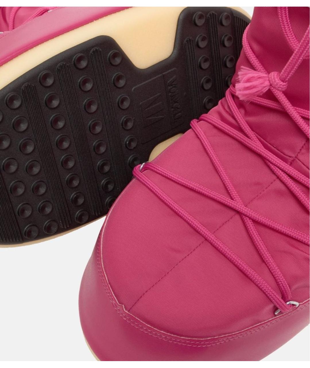 MOON BOOT Розовые резиновые ботинки, фото 4