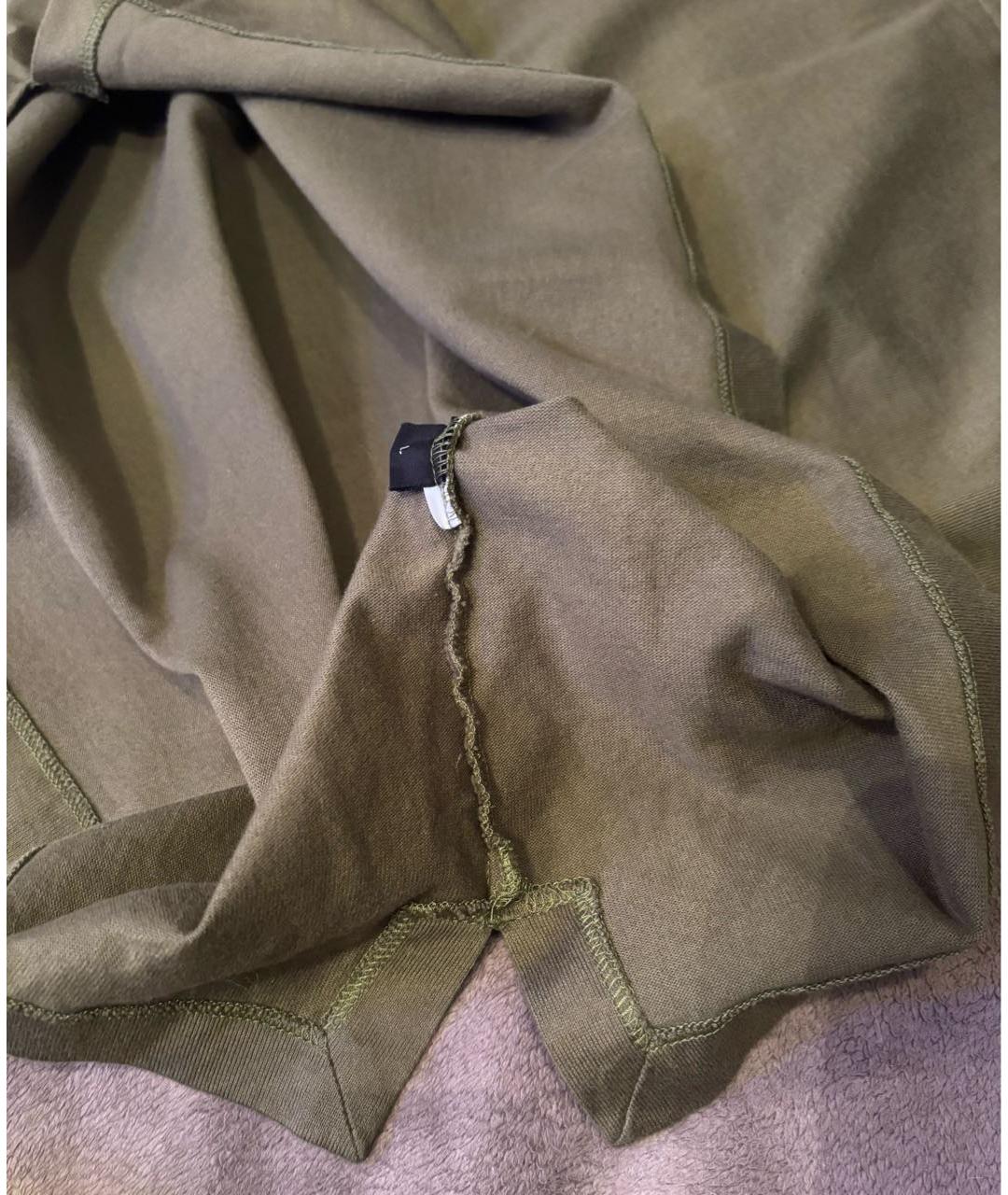 MARC JACOBS Хаки хлопковая футболка, фото 4