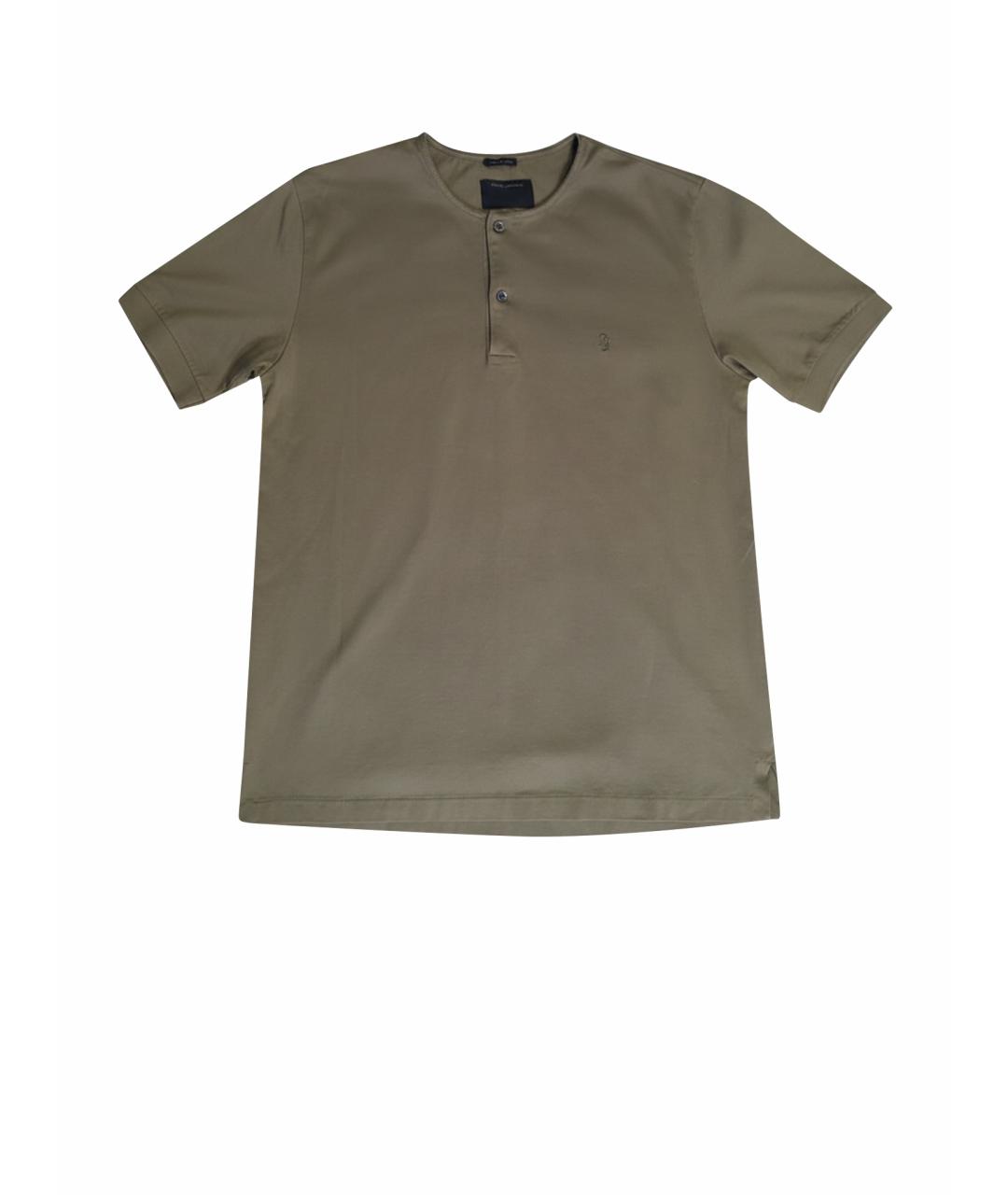 MARC JACOBS Хаки хлопковая футболка, фото 1