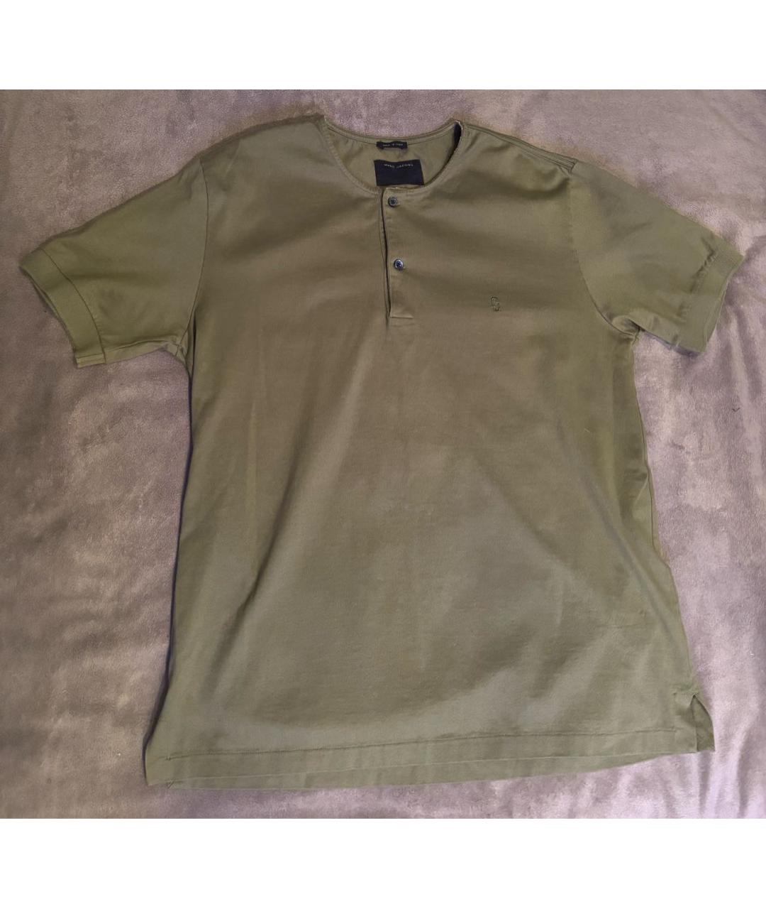 MARC JACOBS Хаки хлопковая футболка, фото 5