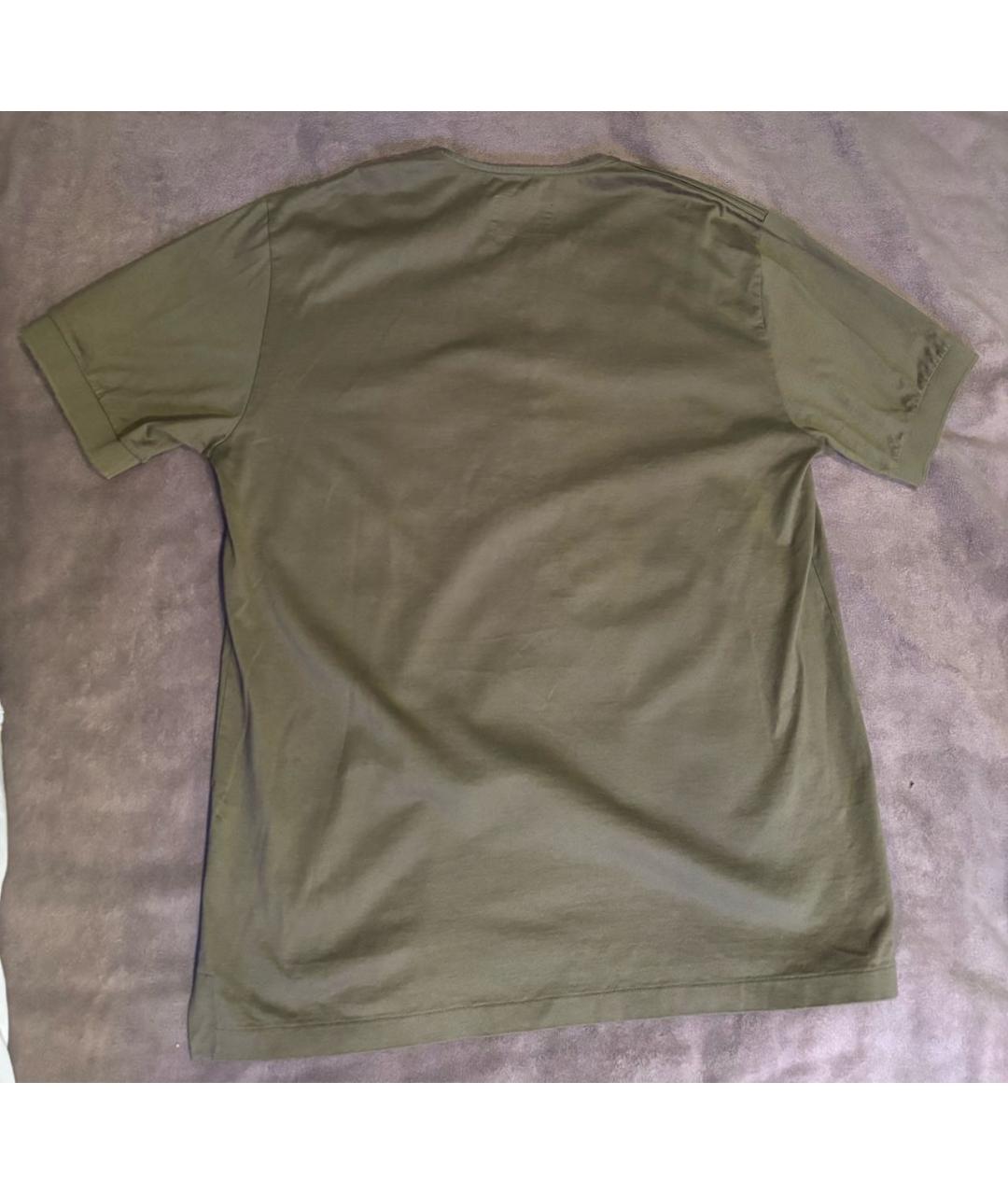 MARC JACOBS Хаки хлопковая футболка, фото 2