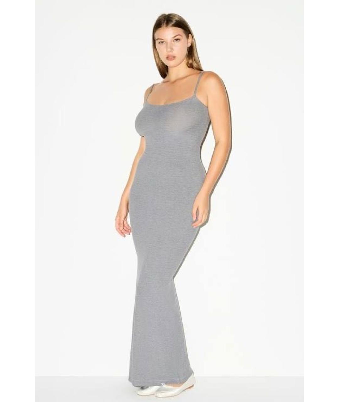 SKIMS Серое полиэстеровое повседневное платье, фото 3