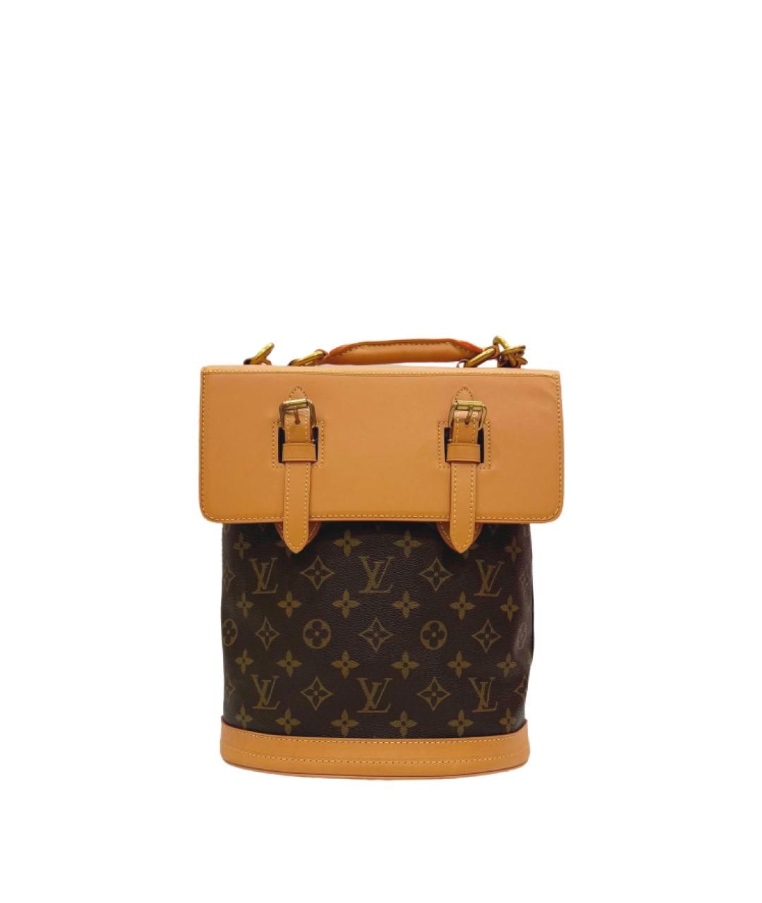 LOUIS VUITTON Коричневый кожаный рюкзак, фото 10