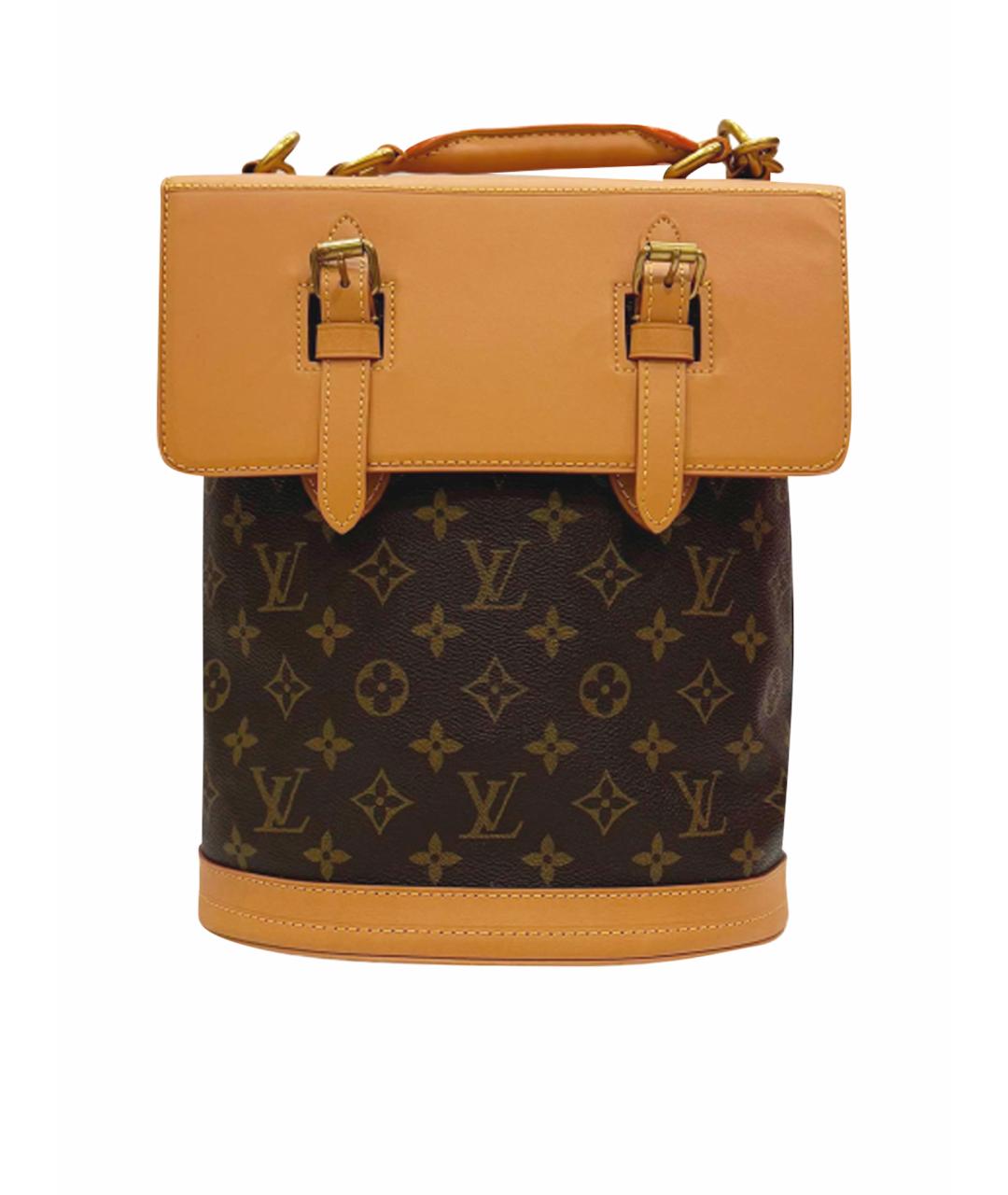 LOUIS VUITTON Коричневый кожаный рюкзак, фото 1